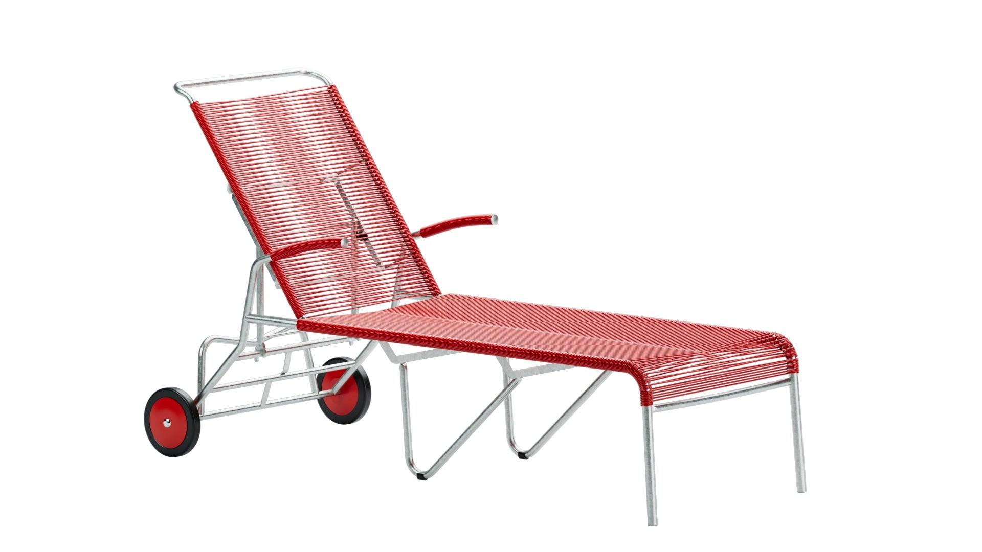 Säntis Spaghetti-Rollenliege von Schaffner – wetterfeste, langlebige Gartenliege mit elegantem Spaghetti-Design, Schweizer Qualität, UV-beständig & komfortabel.