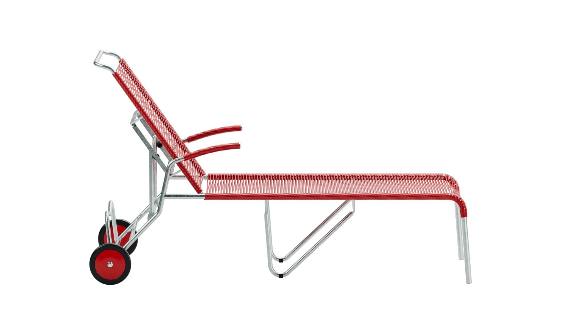 Entspannen Sie auf der robusten, wetterfesten Säntis Spaghetti-Rollenliege von Schaffner – elegantes Design, Schweizer Qualität, UV-beständig und komfortabel für Garten und Terrasse.