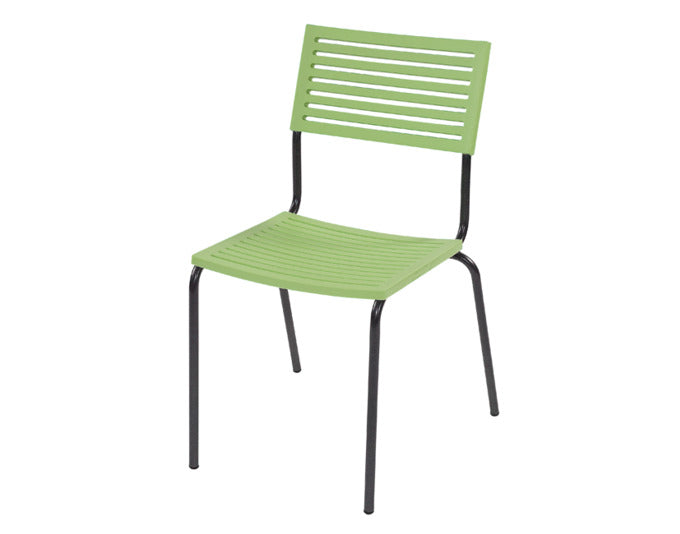 Bodensee Lamello-Gartenstuhl ohne Armlehne in Hellgrün präsentiert im Onlineshop von KAQTU Design AG. Gartenstuhl ist von Schaffner