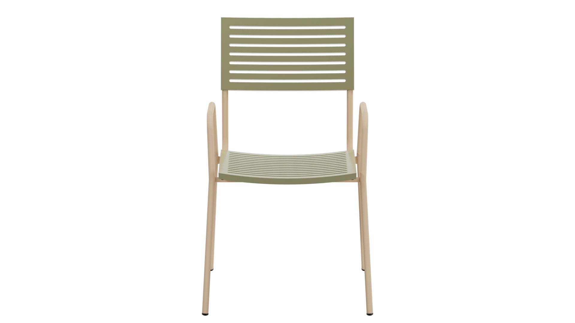 Bodensee Lamello-Gartenstuhl mit Armlehne in Pastellgrün präsentiert im Onlineshop von KAQTU Design AG. Gartenstuhl mit Armlehnen ist von Schaffner