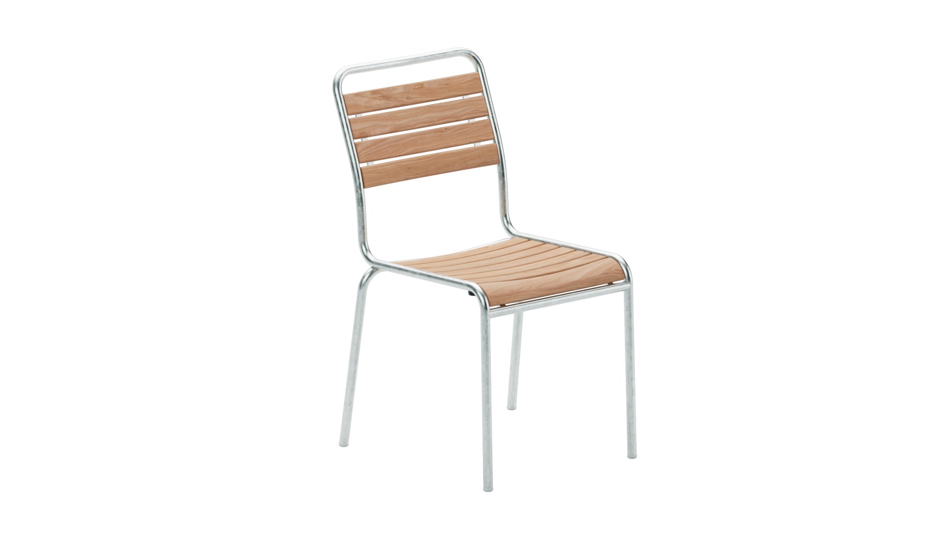 Rigi Holzlatten-Gartenstuhl ohne Armlehne in Natur geölt präsentiert im Onlineshop von KAQTU Design AG. Gartenstuhl ist von Schaffner