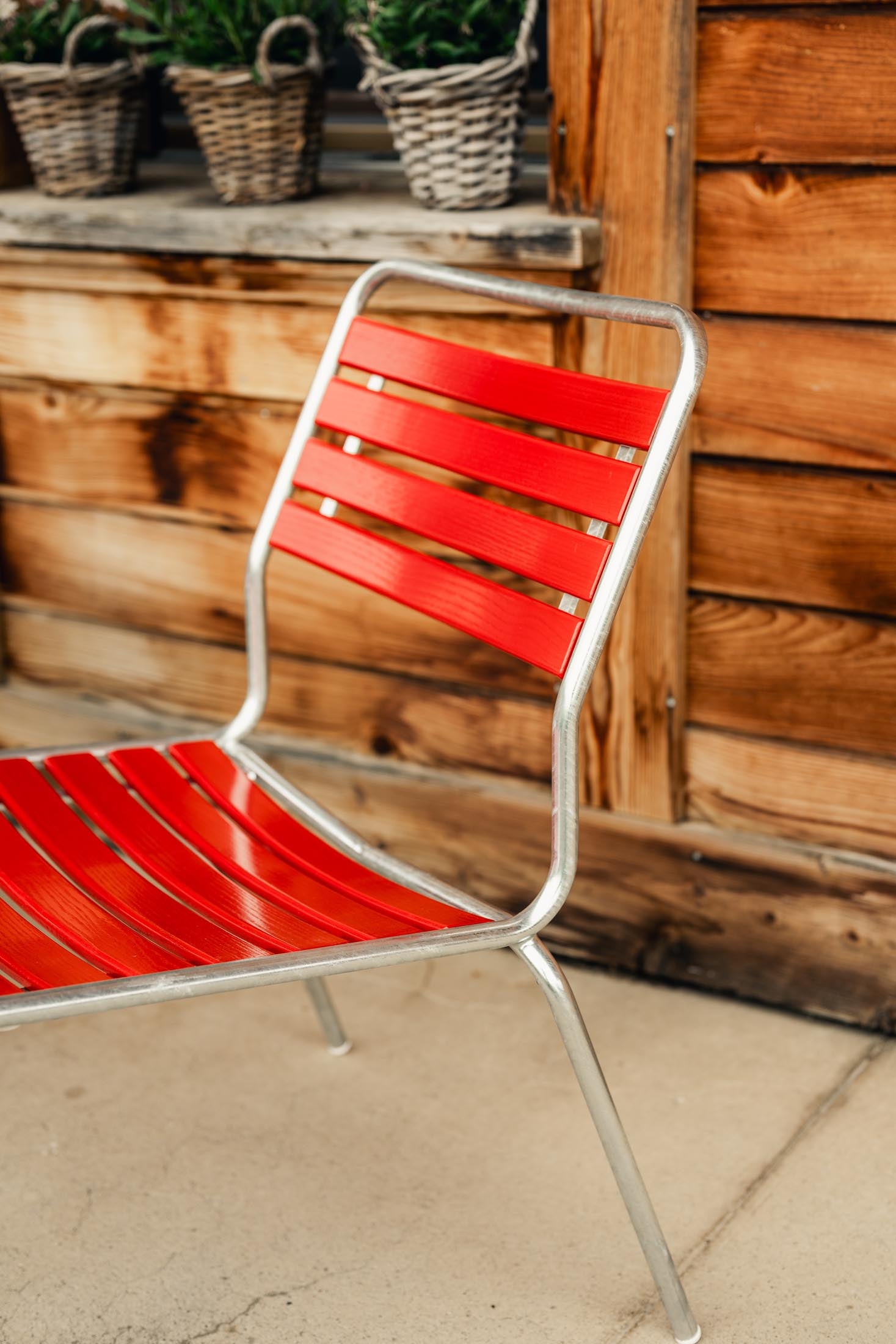 Rigi Holzlatten-Salonsessel ohne Armlehne in Natur geölt präsentiert im Onlineshop von KAQTU Design AG. Outdoor-Sessel ist von Schaffner