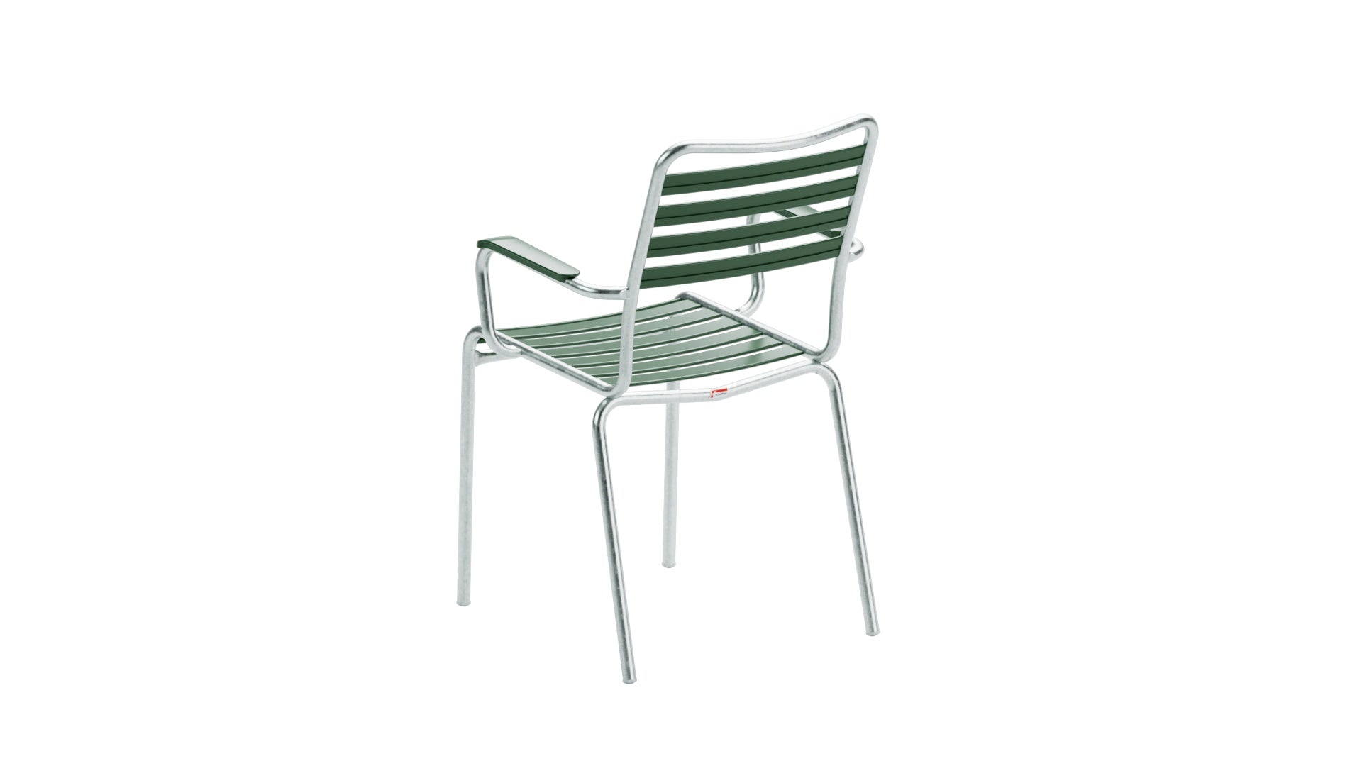 Rigi Lättli-Gartenstuhl mit Armlehne in Tannengrün präsentiert im Onlineshop von KAQTU Design AG. Gartenstuhl mit Armlehnen ist von Schaffner