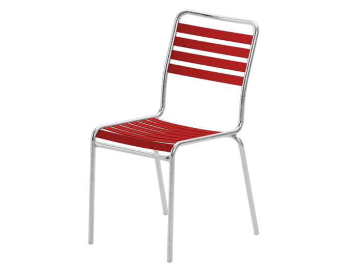 Rigi Lättli-Gartenstuhl ohne Armlehne in Rot / Feuerverzinkt präsentiert im Onlineshop von KAQTU Design AG. Gartenstuhl ist von Schaffner