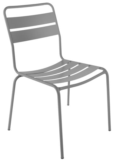 Glarus Ganzmetall-Gartenstuhl ohne Armlehne in Graphit präsentiert im Onlineshop von KAQTU Design AG. Gartenstuhl ist von Schaffner