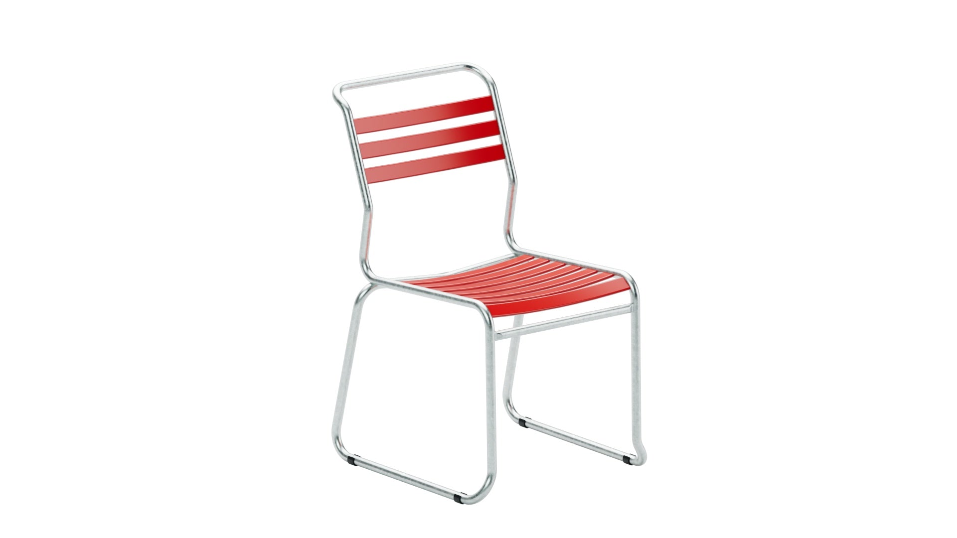 Säntis Lättli-Gartenstuhl ohne Armlehne Kufen in Rot präsentiert im Onlineshop von KAQTU Design AG. Gartenstuhl ist von Schaffner