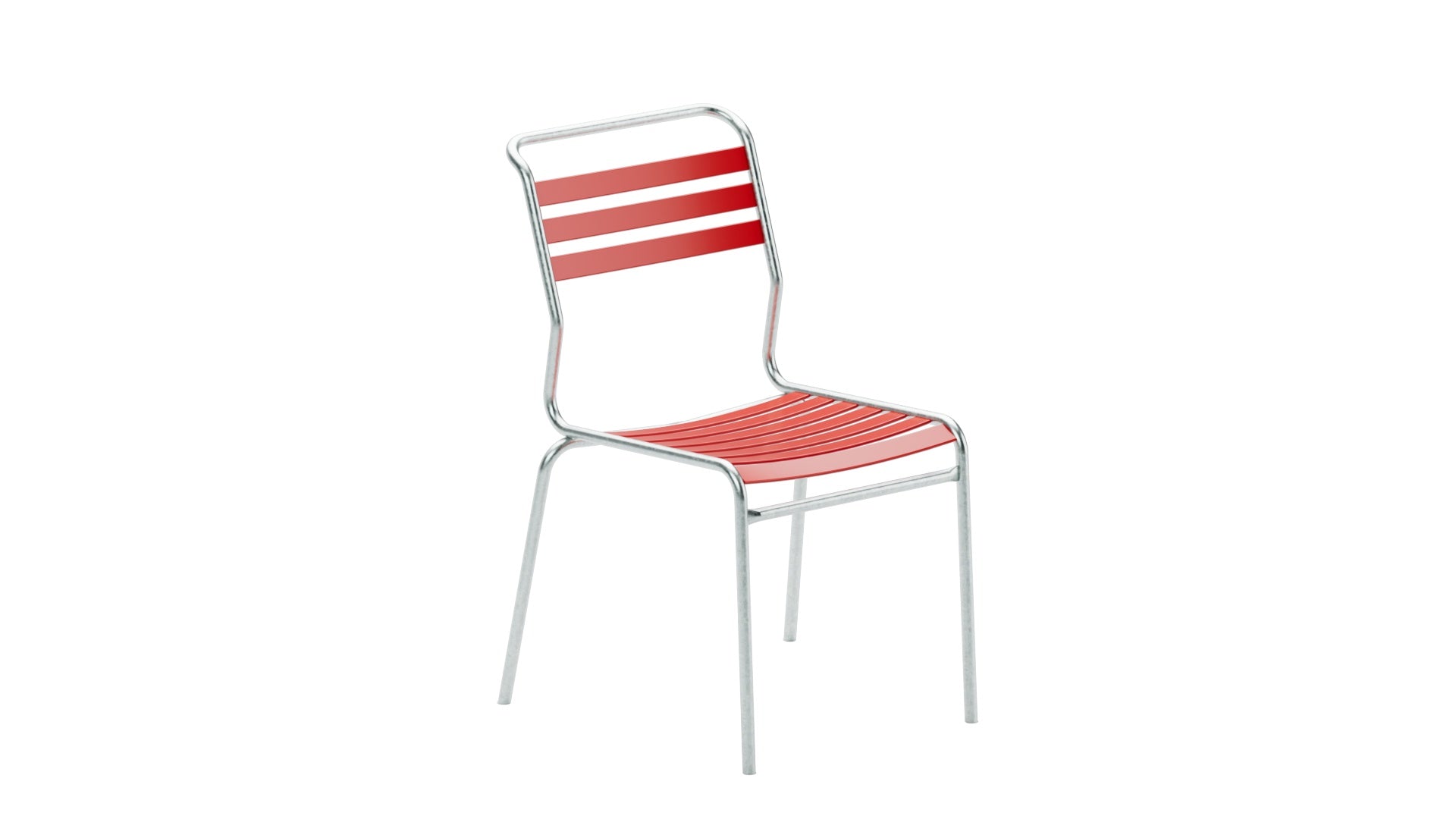 Säntis Lättli-Gartenstuhl ohne Armlehne in Rot präsentiert im Onlineshop von KAQTU Design AG. Gartenstuhl ist von Schaffner