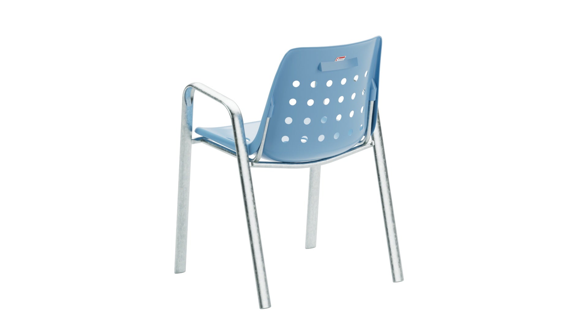 Bermuda Schalen-Gartenstuhl mit Armlehne rundoval in Pastellblau präsentiert im Onlineshop von KAQTU Design AG. Gartenstuhl mit Armlehnen ist von Schaffner