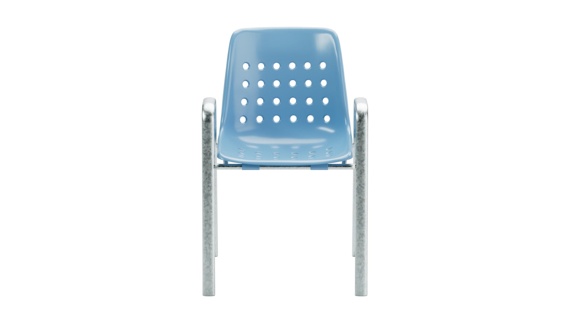 Bermuda Schalen-Gartenstuhl mit Armlehne rundoval in Pastellblau präsentiert im Onlineshop von KAQTU Design AG. Gartenstuhl mit Armlehnen ist von Schaffner