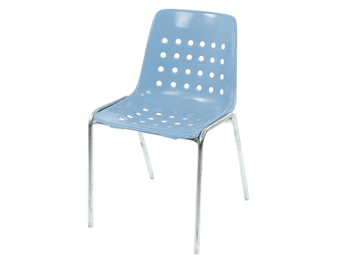 Moderner Stuhl Bermuda von Schaffner, ideal für drinnen und draußen, robust, stilvoll und vielseitig einsetzbar.