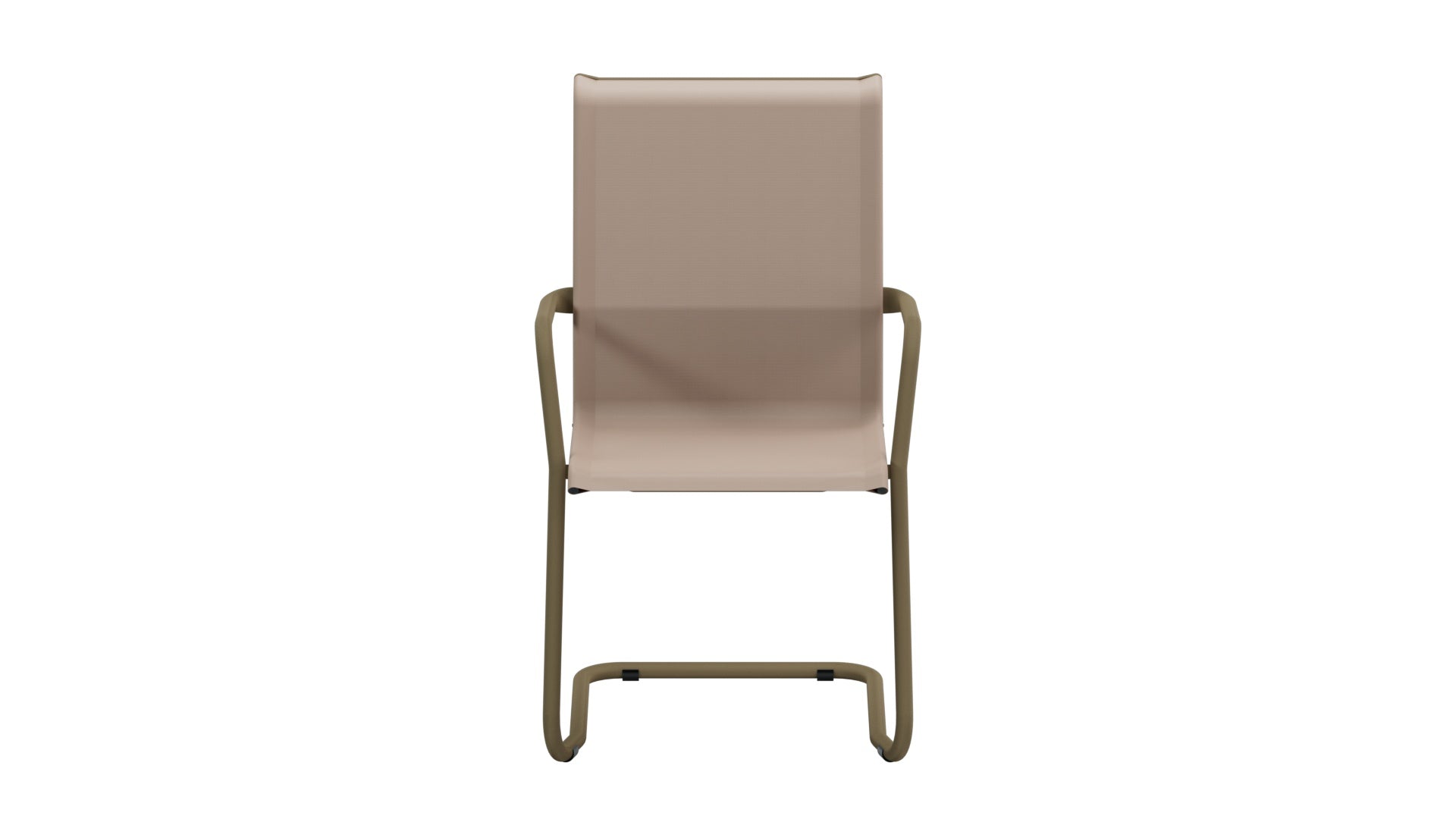 Locarno Textil-Gartenstuhl mit Armlehne Freischwinger in Braun präsentiert im Onlineshop von KAQTU Design AG. Gartenstuhl ist von Schaffner