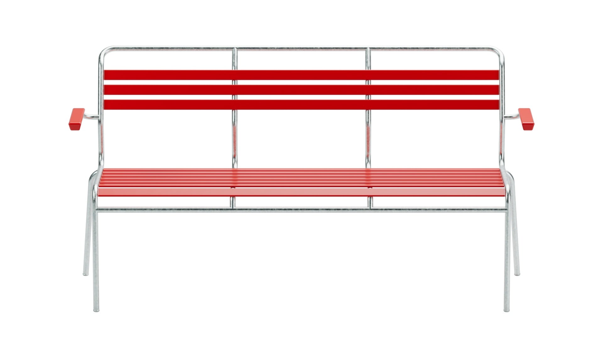 Gemütliche 3er Gartenbank Säntis Lättli mit praktischen Armlehnen, ideal für gesellige Momente im Garten oder auf der Terrasse.