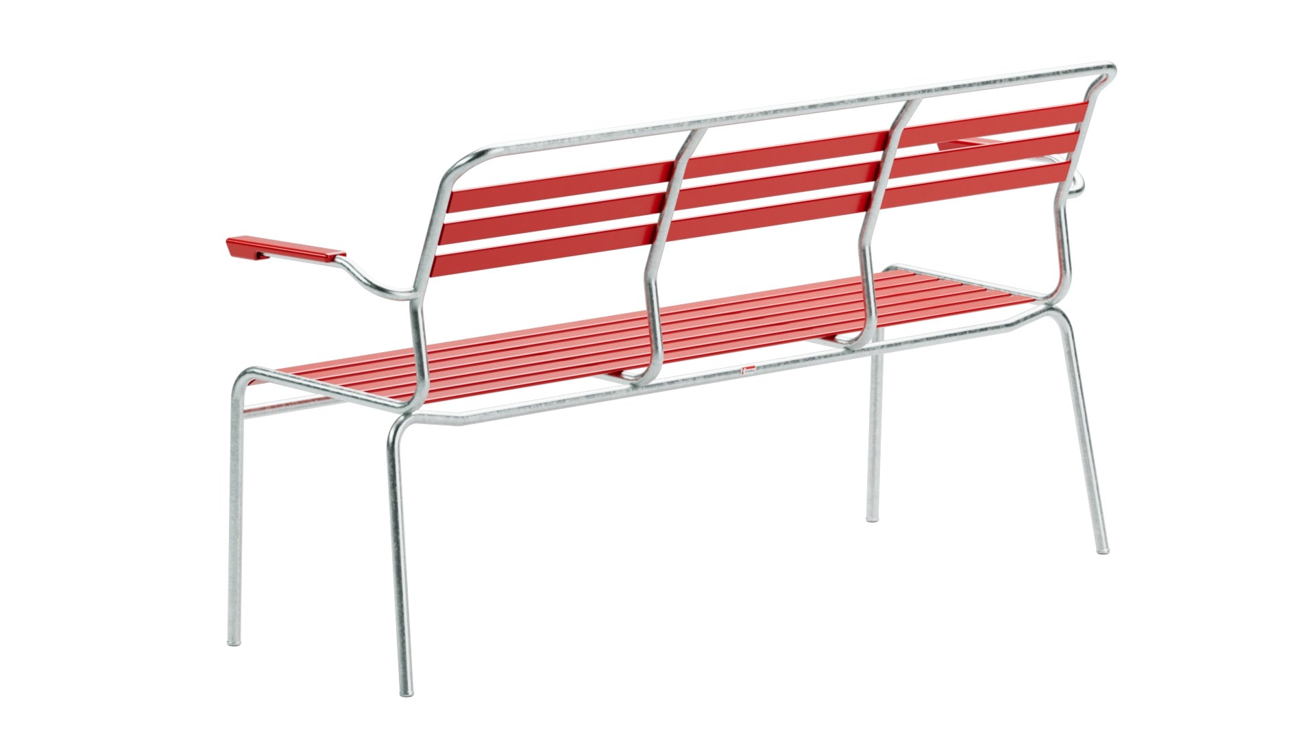 Stilvolle 3er Gartenbank Säntis Lättli mit komfortablen Armlehnen, ideal für entspannte Stunden im Garten oder auf der Terrasse.