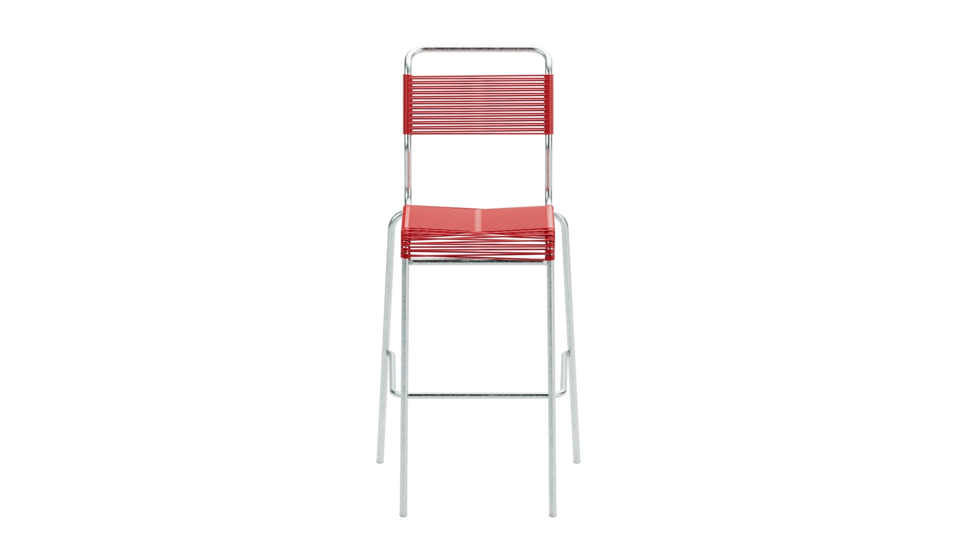 Säntis Spaghetti-Barstuhl Outdoor ohne Armlehne in Rot präsentiert im Onlineshop von KAQTU Design AG. Outdoor-Barstuhl ist von Schaffner