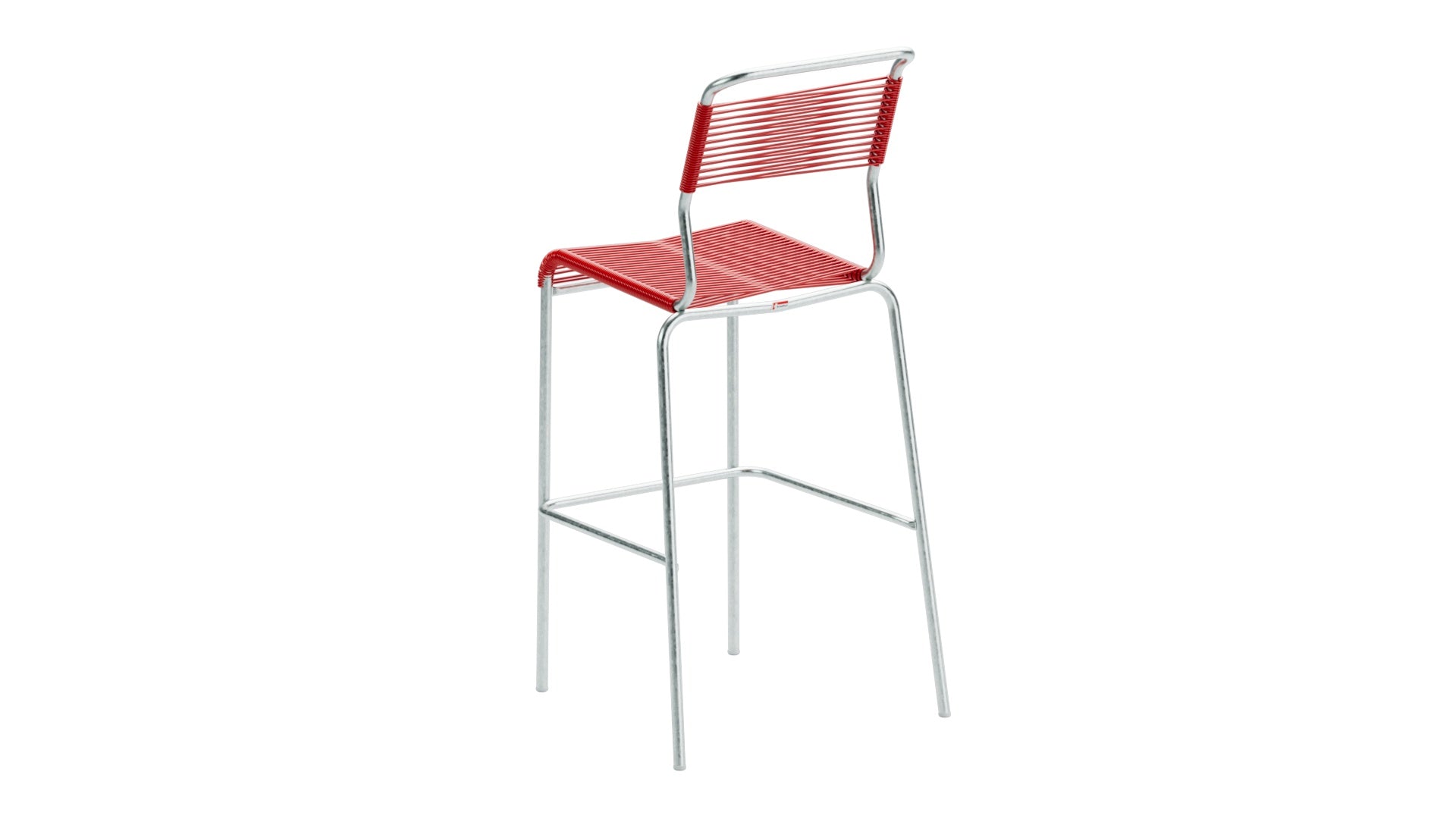 Säntis Spaghetti-Barstuhl Outdoor ohne Armlehne in Rot präsentiert im Onlineshop von KAQTU Design AG. Outdoor-Barstuhl ist von Schaffner