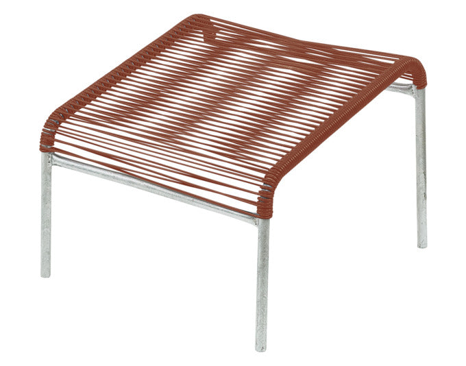 Hochwertiger Säntis Spaghetti-Fusshocker von Schaffner, wetterfest, robust und umweltfreundlich, ideal für stilvolle und nachhaltige Outdoor-Bereiche.