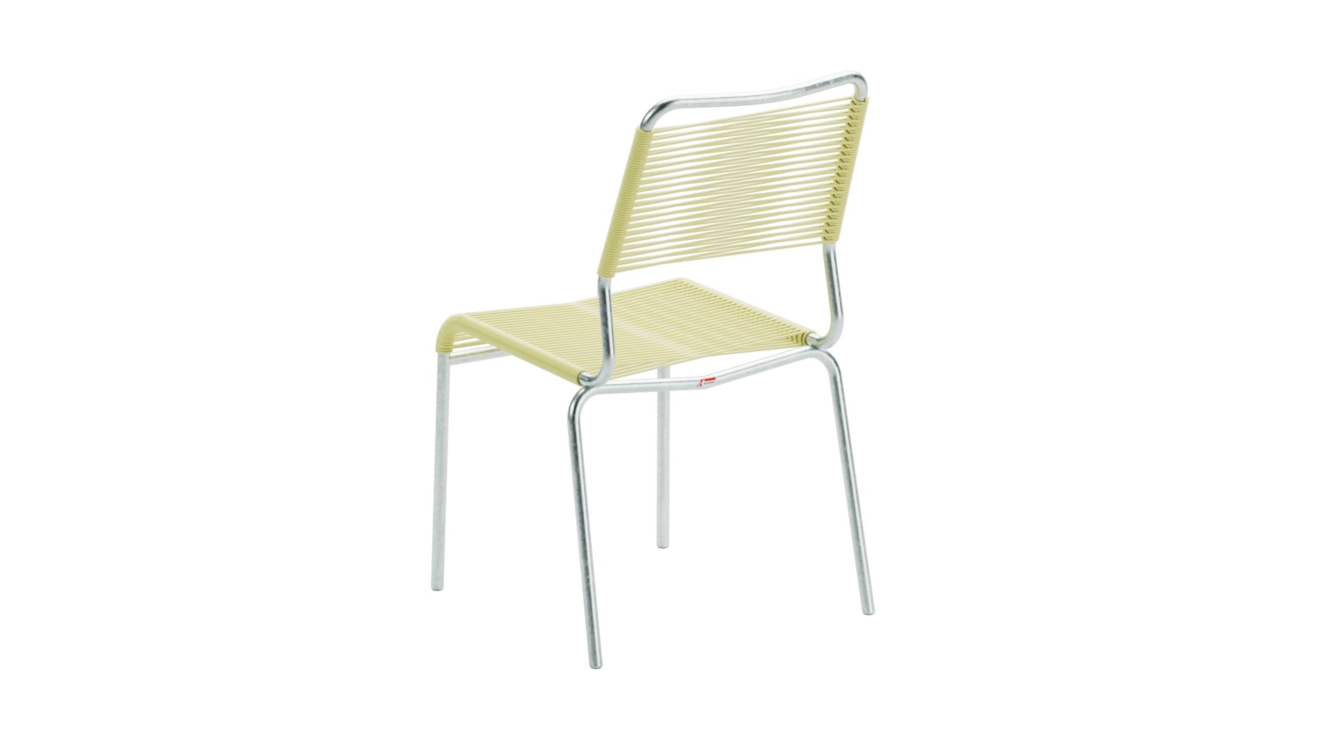 Rigi Spaghetti-Gartenstuhl ohne Armlehne Comfort in Buchsbaumgelb präsentiert im Onlineshop von KAQTU Design AG. Gartenstuhl ist von Schaffner
