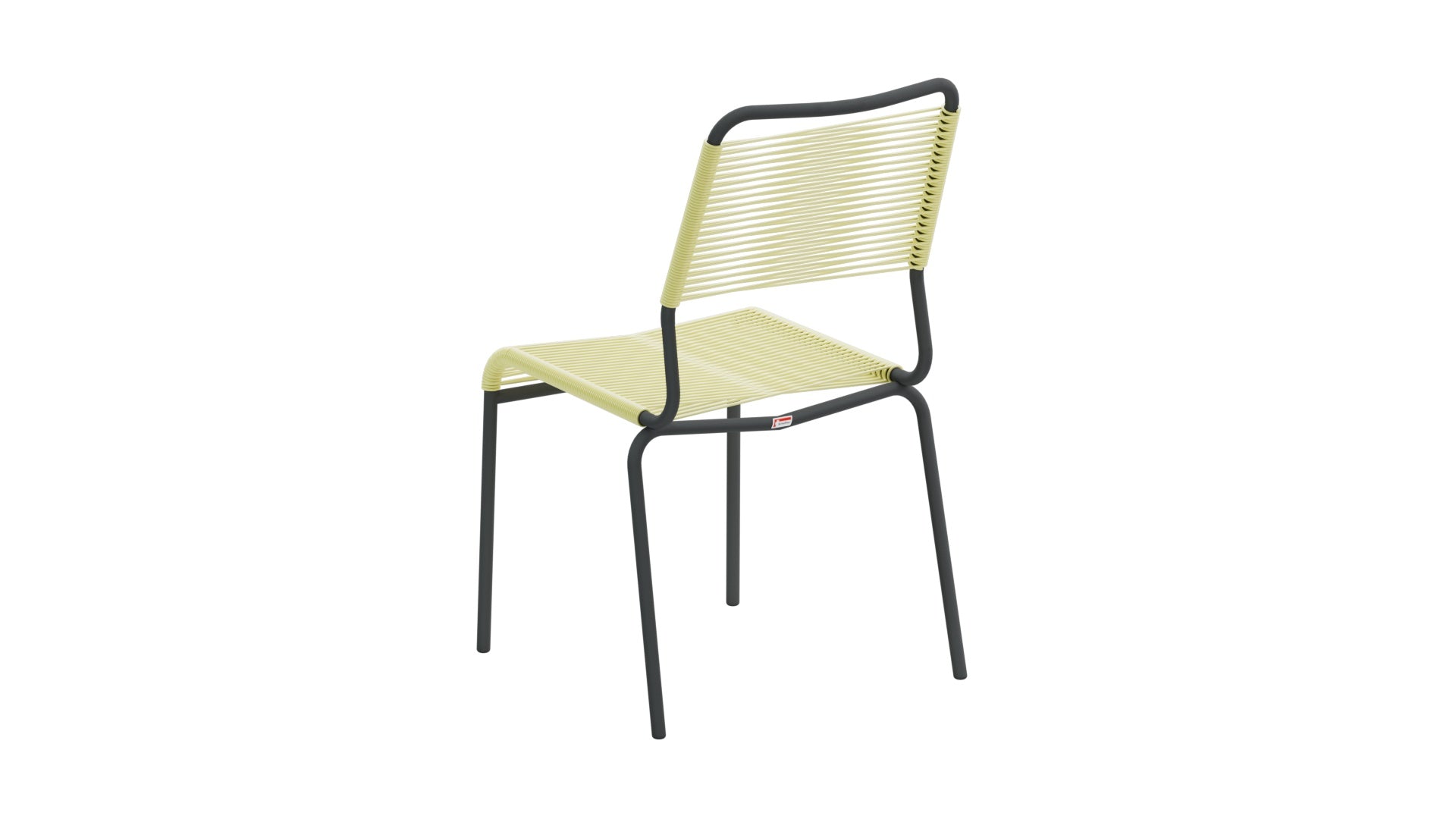 Rigi Spaghetti-Gartenstuhl ohne Armlehne Comfort in Buchsbaumgelb präsentiert im Onlineshop von KAQTU Design AG. Gartenstuhl ist von Schaffner
