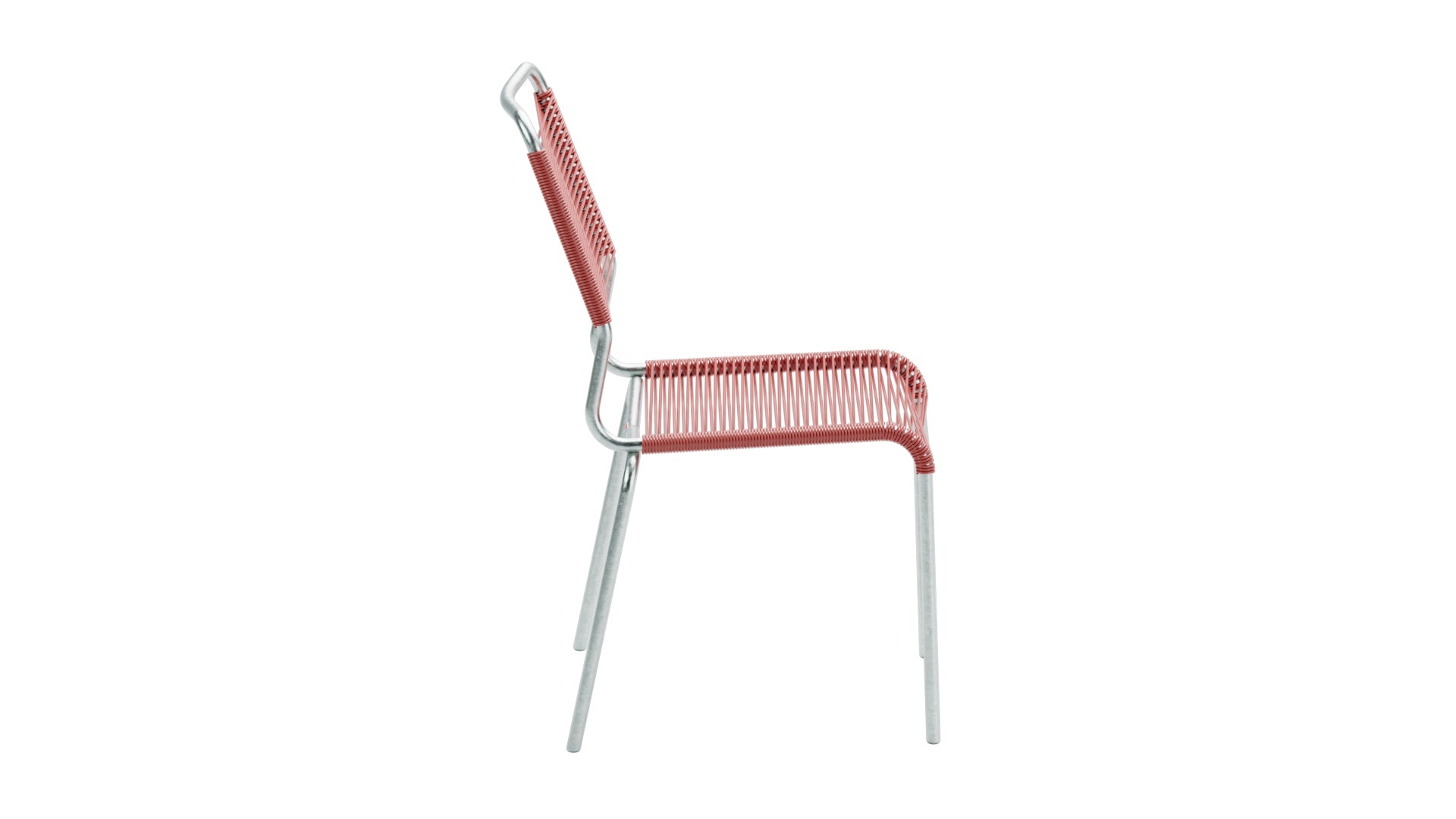 Rigi Spaghetti-Gartenstuhl ohne Armlehne Comfort in Ahornrot präsentiert im Onlineshop von KAQTU Design AG. Gartenstuhl ist von Schaffner