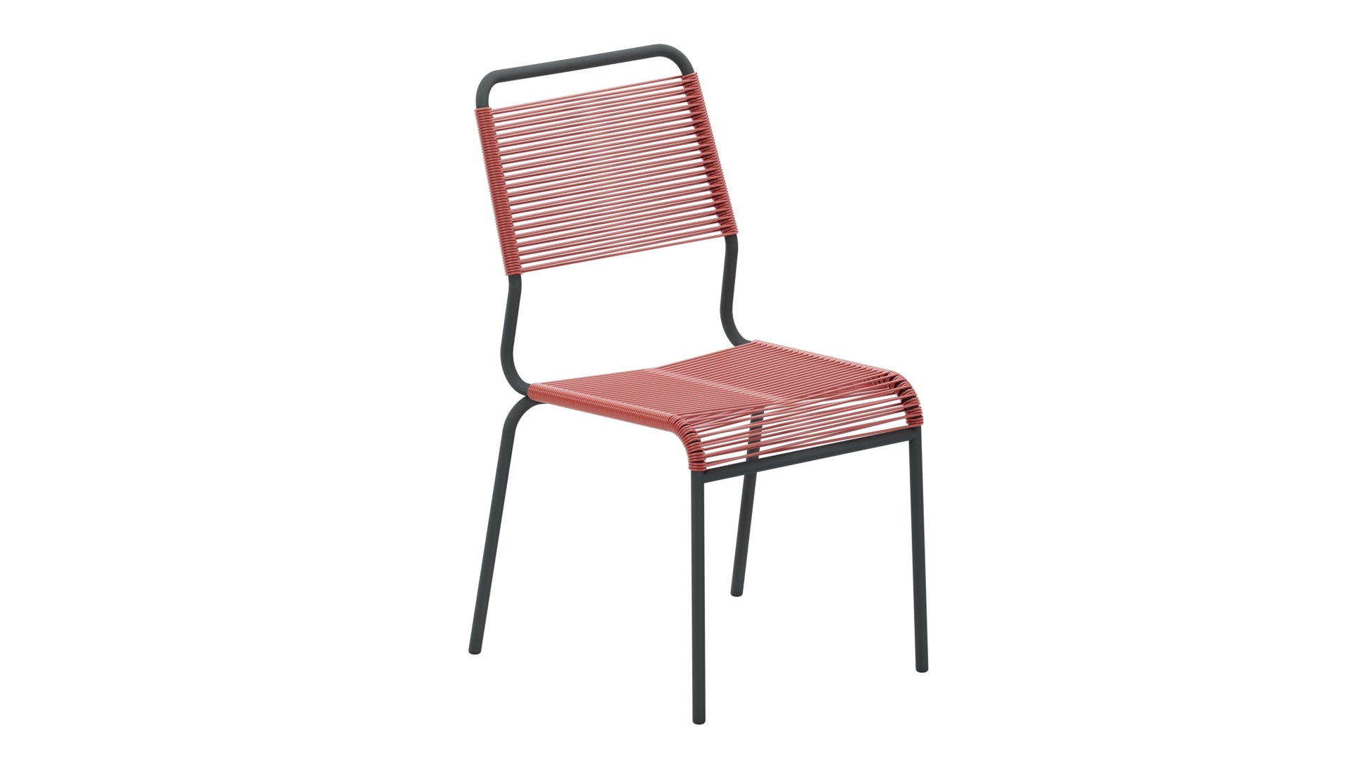 Rigi Spaghetti-Gartenstuhl ohne Armlehne Comfort in Ahornrot präsentiert im Onlineshop von KAQTU Design AG. Gartenstuhl ist von Schaffner