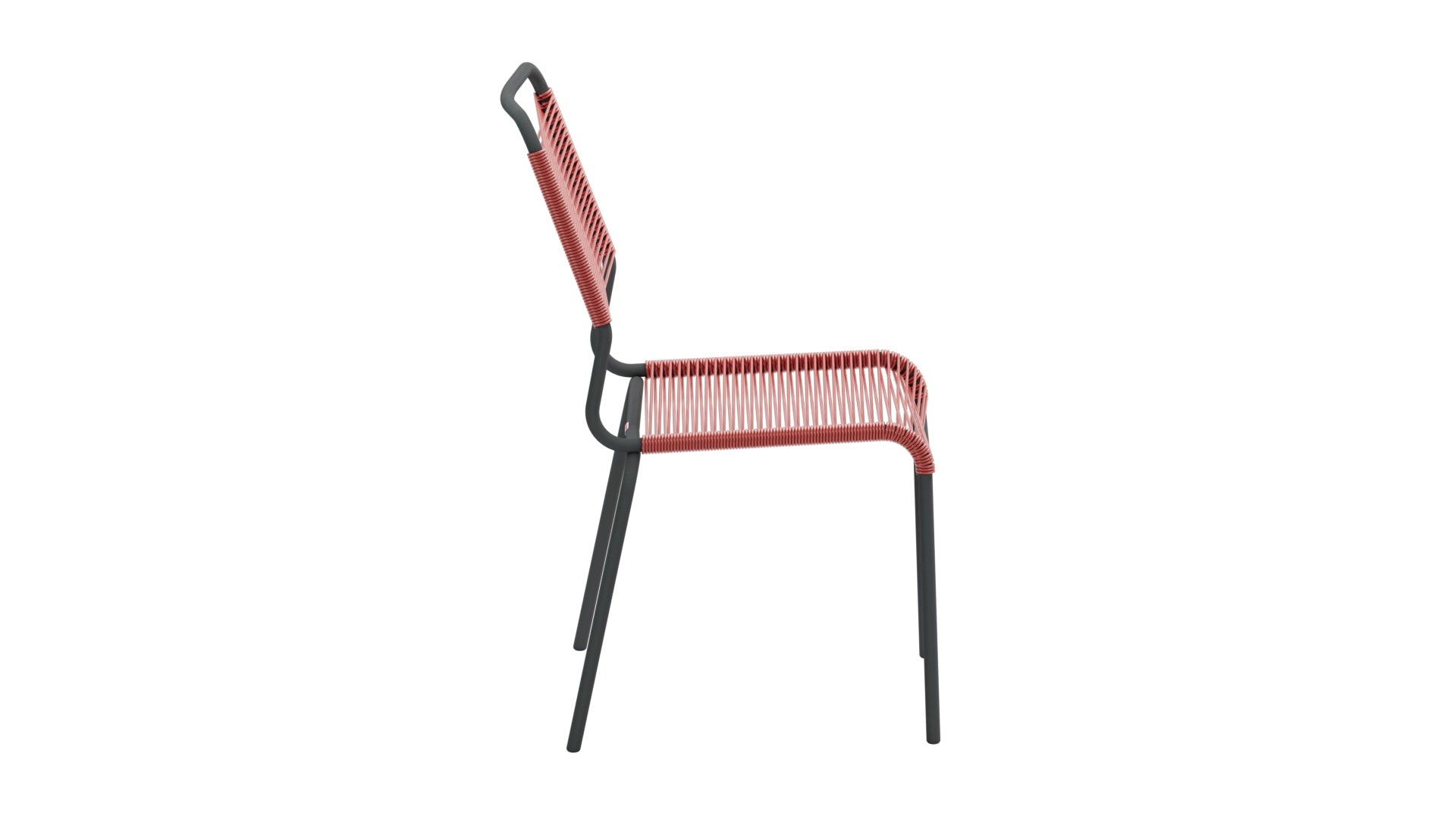 Rigi Spaghetti-Gartenstuhl ohne Armlehne Comfort in Ahornrot präsentiert im Onlineshop von KAQTU Design AG. Gartenstuhl ist von Schaffner
