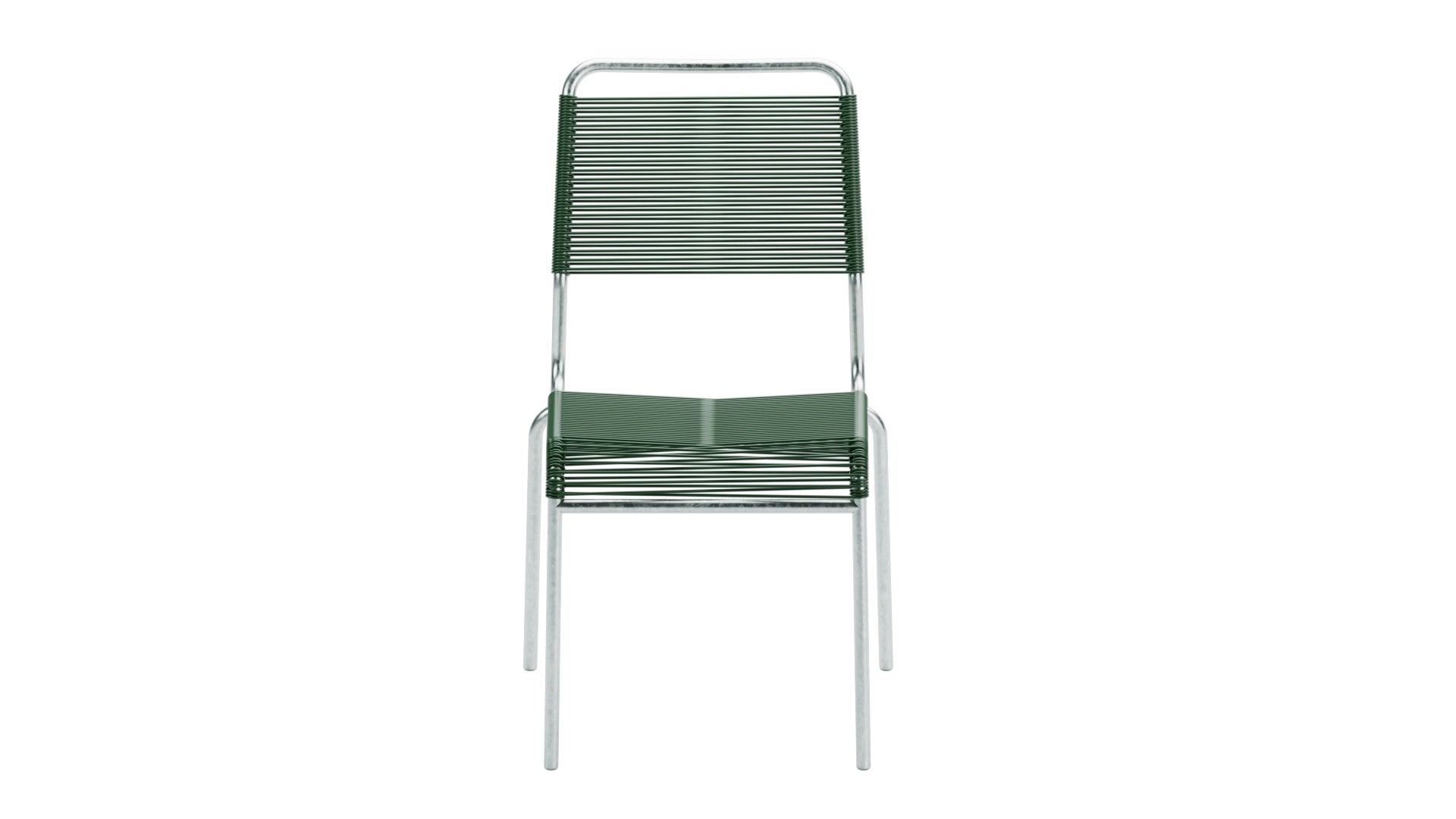 Rigi Spaghetti-Gartenstuhl ohne Armlehne Comfort in Tannengrün präsentiert im Onlineshop von KAQTU Design AG. Gartenstuhl ist von Schaffner
