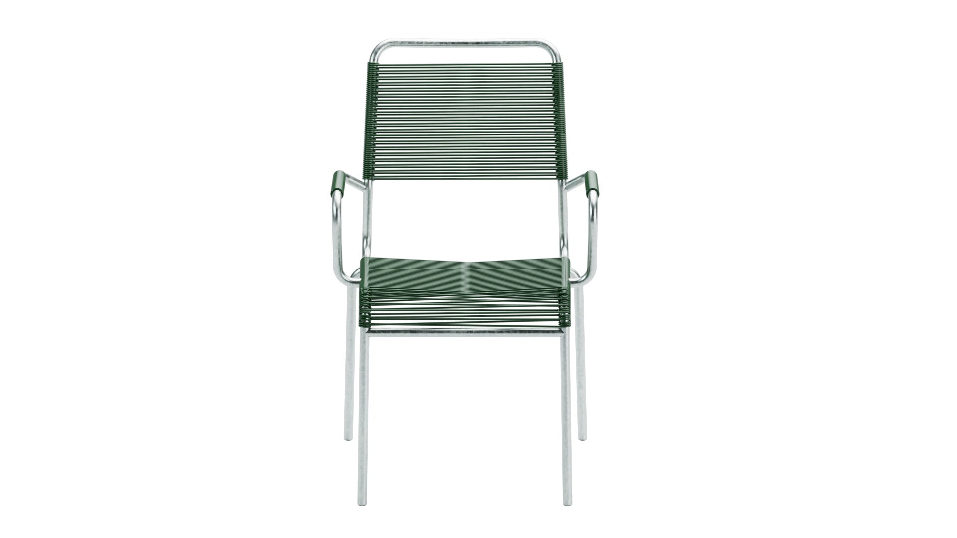Rigi Spaghetti-Gartenstuhl mit Armlehne Comfort in Tannengrün präsentiert im Onlineshop von KAQTU Design AG. Gartenstuhl mit Armlehnen ist von Schaffner