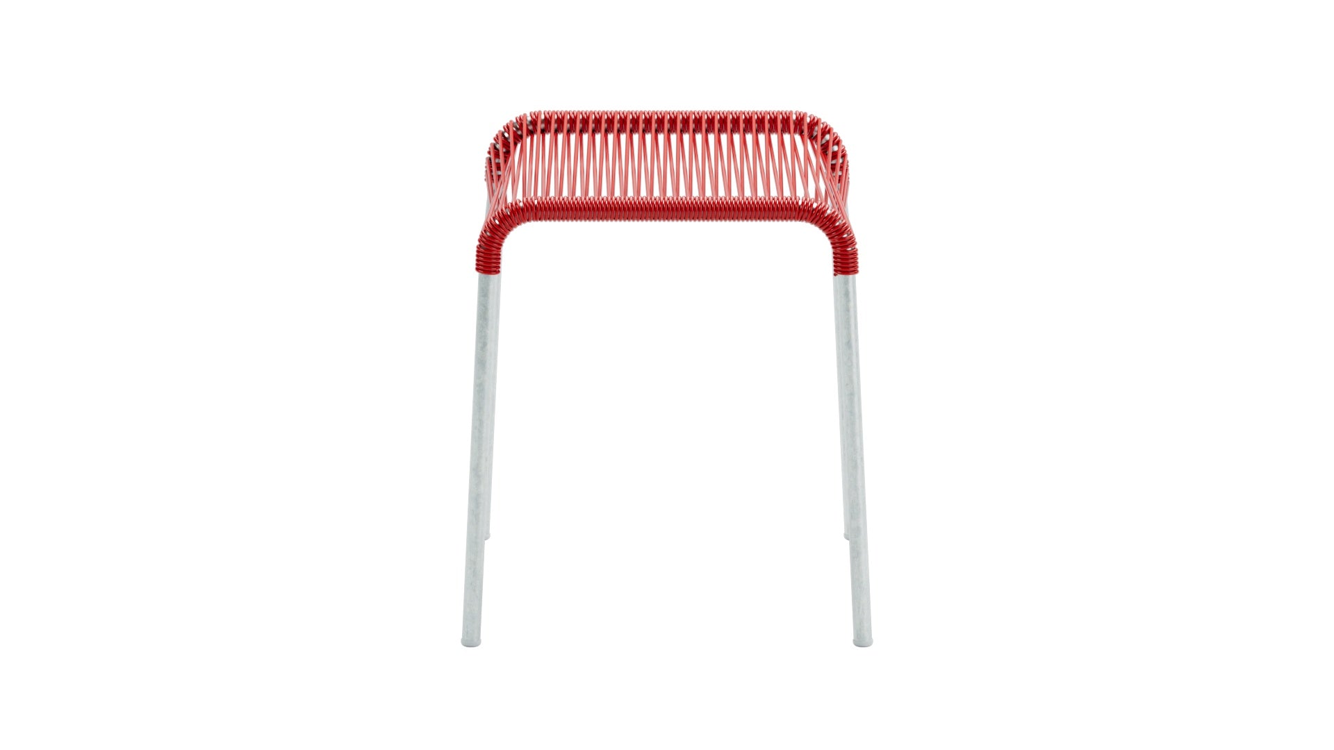 Säntis Spaghetti-1er-Hocker in Rot präsentiert im Onlineshop von KAQTU Design AG. Hocker Outdoor ist von Schaffner