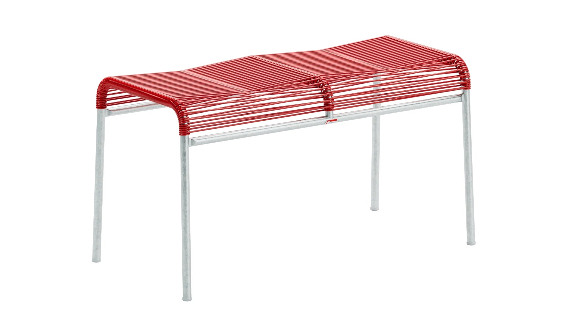 Säntis Spaghetti 2er-Hocker in Rot präsentiert im Onlineshop von KAQTU Design AG. Hocker Outdoor ist von Schaffner