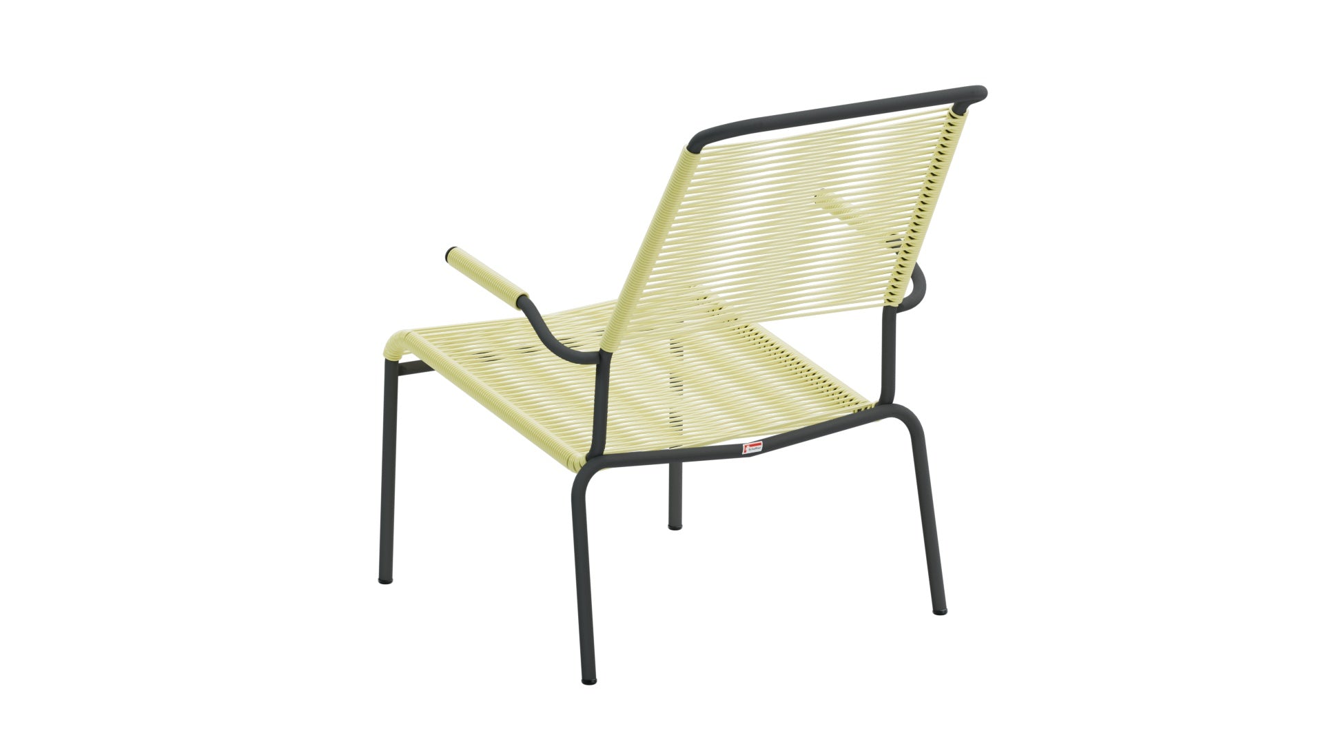 Säntis Lounger Spaghetti mit Armlehne Hochlehner in Buchsbaumgelb präsentiert im Onlineshop von KAQTU Design AG. Outdoor-Sessel mit Armlehnen ist von Schaffner