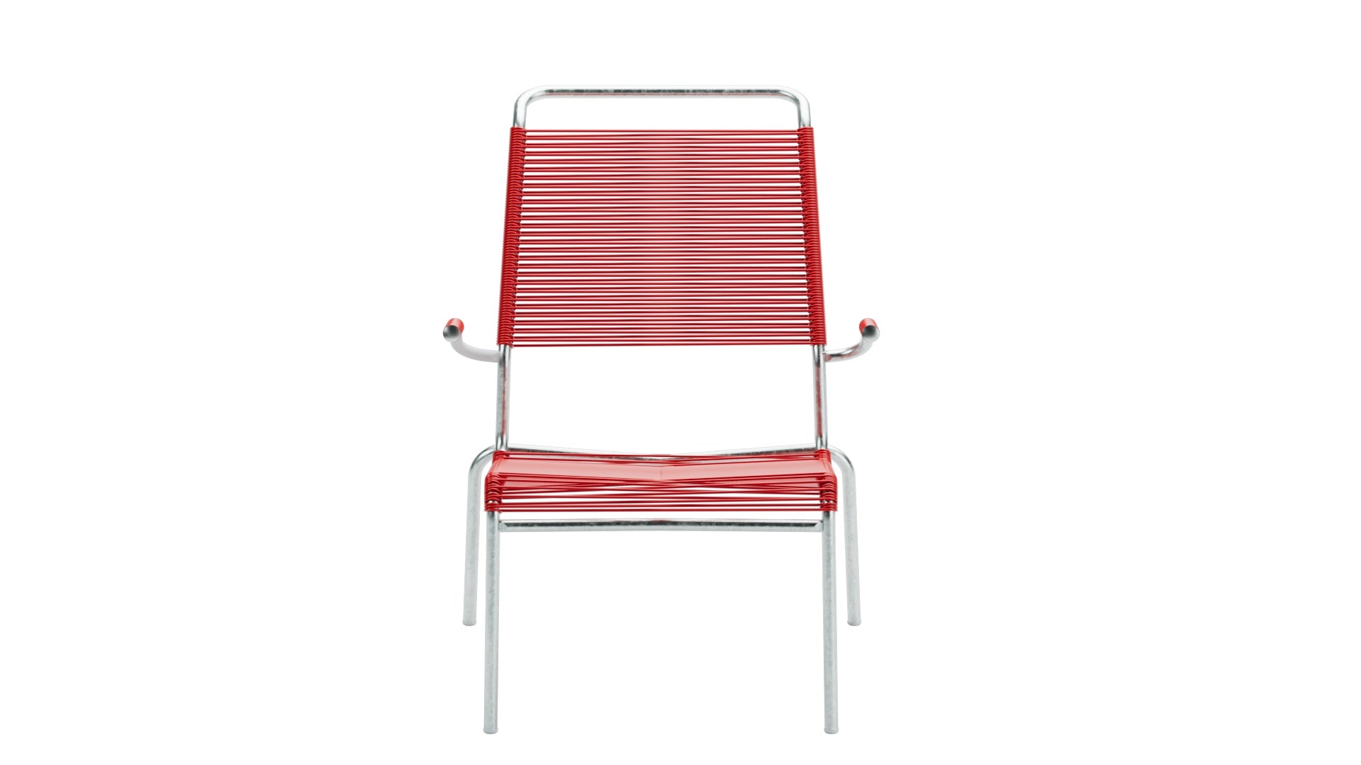 Säntis Lounger Spaghetti mit Armlehne Hochlehner in Rot präsentiert im Onlineshop von KAQTU Design AG. Outdoor-Sessel mit Armlehnen ist von Schaffner