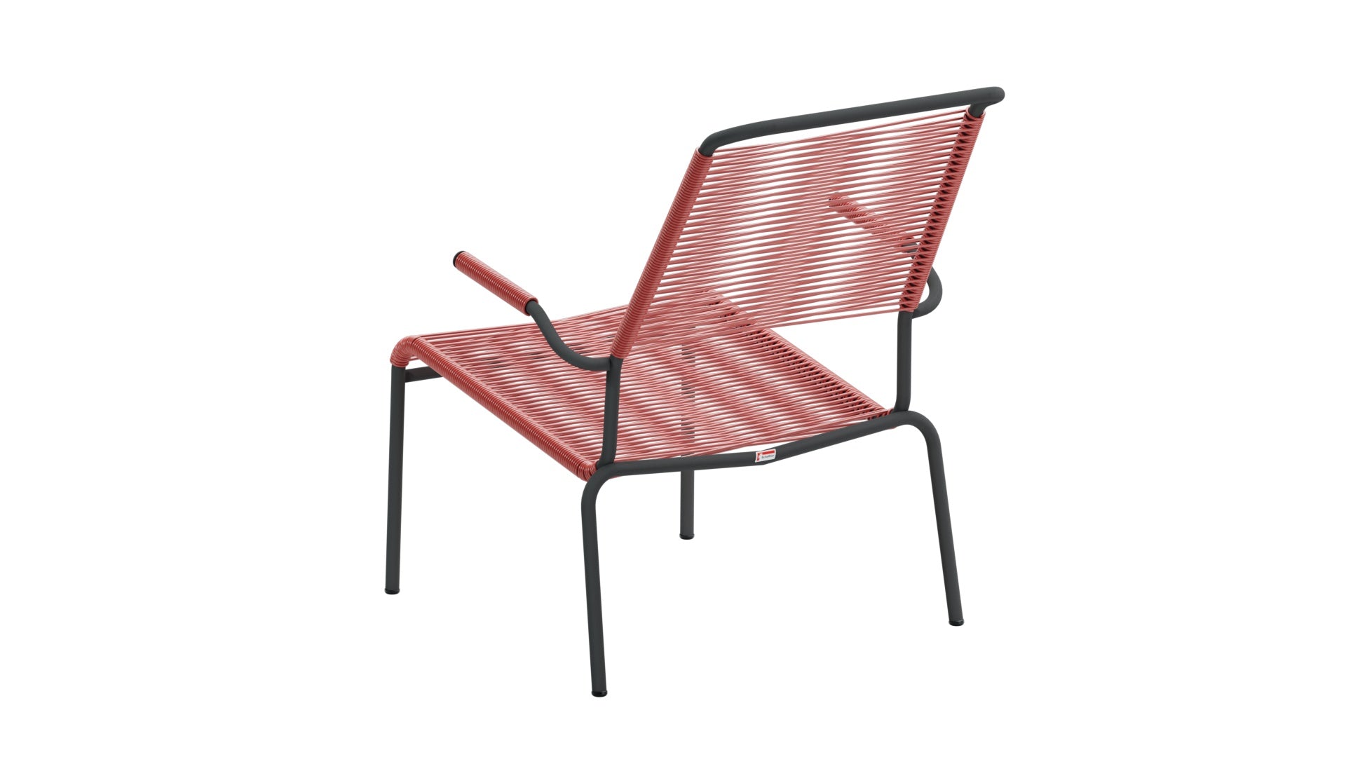 Säntis Lounger Spaghetti mit Armlehne Hochlehner in Ahornrot präsentiert im Onlineshop von KAQTU Design AG. Outdoor-Sessel mit Armlehnen ist von Schaffner