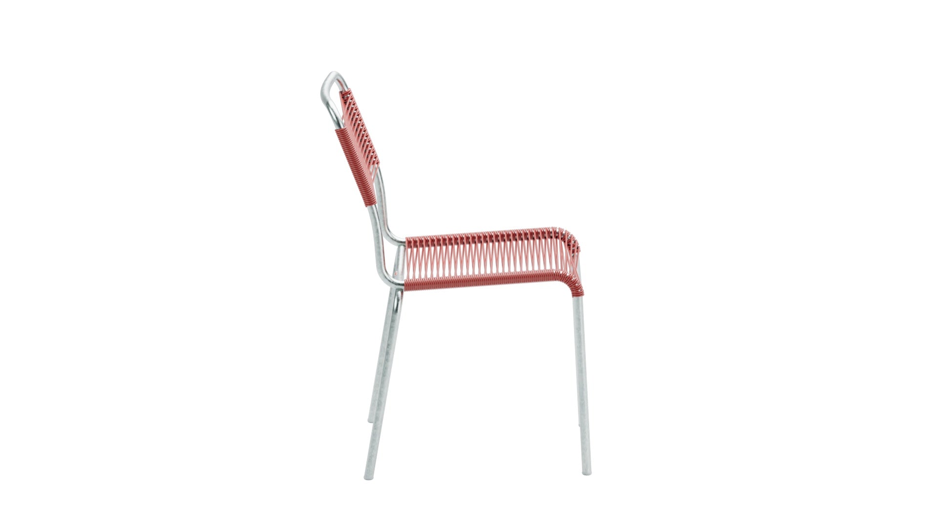 Rigi Spaghetti-Gartenstuhl ohne Armlehne in Ahornrot präsentiert im Onlineshop von KAQTU Design AG. Gartenstuhl ist von Schaffner