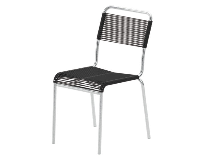 Rigi Spaghetti-Gartenstuhl ohne Armlehne in Anthrazit präsentiert im Onlineshop von KAQTU Design AG. Gartenstuhl ist von Schaffner