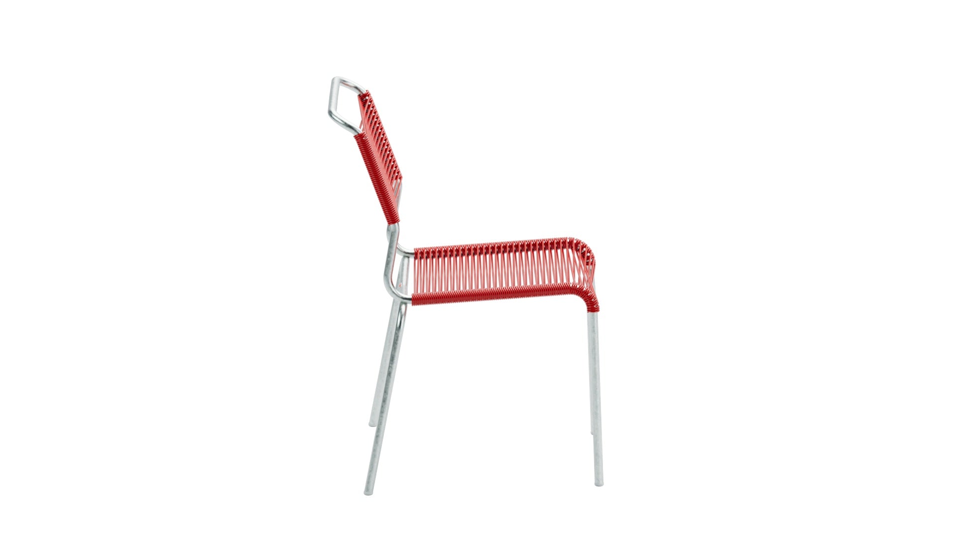 Säntis Spaghetti-Gartenstuhl ohne Armlehne in Rot präsentiert im Onlineshop von KAQTU Design AG. Gartenstuhl ist von Schaffner