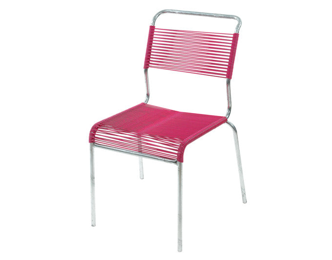 Säntis Spaghetti-Gartenstuhl ohne Armlehne in Pink präsentiert im Onlineshop von KAQTU Design AG. Gartenstuhl ist von Schaffner