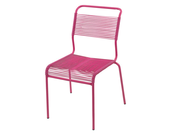 Säntis Spaghetti-Gartenstuhl ohne Armlehne in Pink präsentiert im Onlineshop von KAQTU Design AG. Gartenstuhl ist von Schaffner