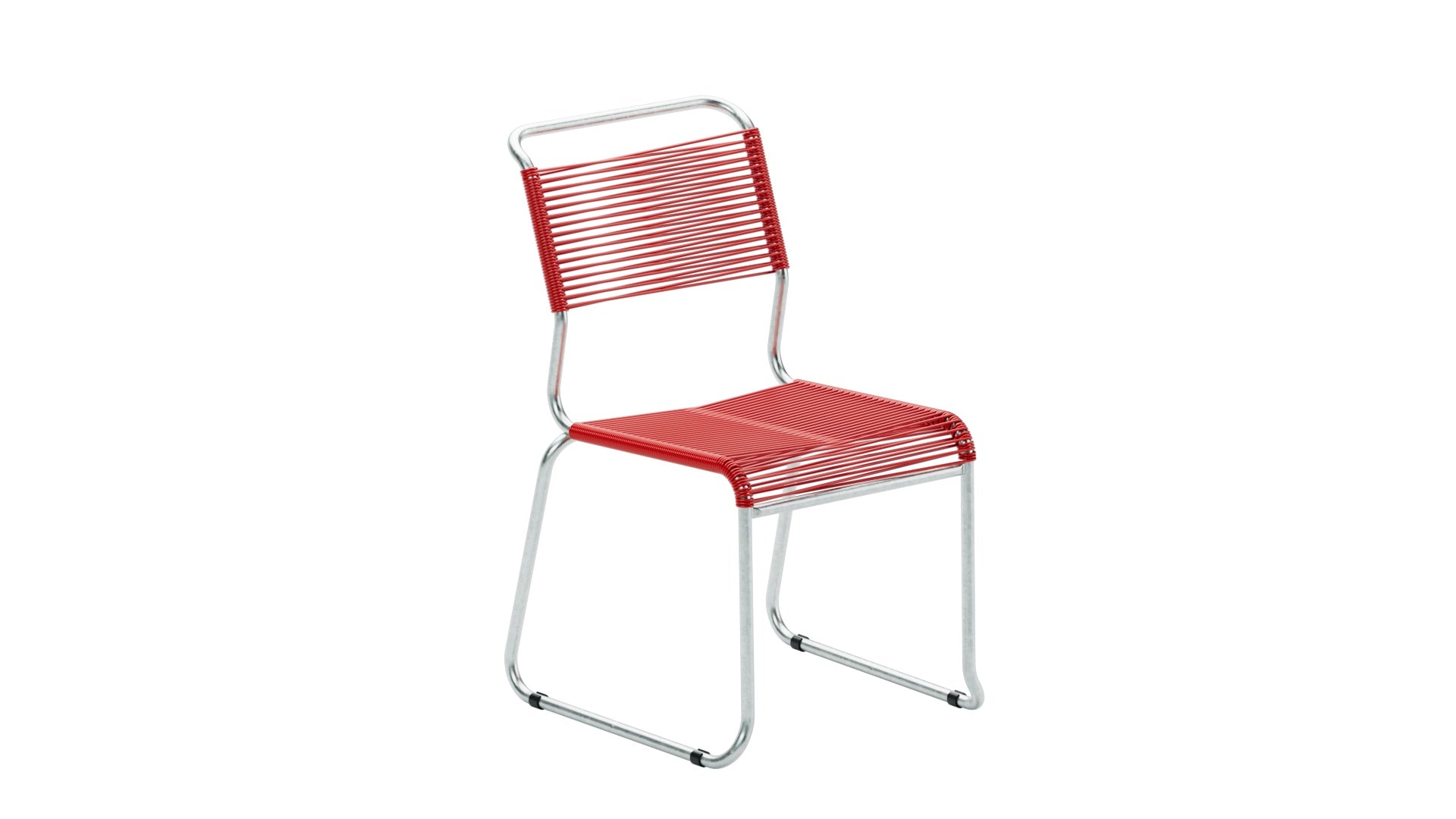 Schaffner Säntis Spaghettistuhl mit Kufen, wetterfest, langlebig, nachhaltiges OceanYarn®, Schweizer Qualität, Gartenmöbel, Outdoor-Stuhl, wetterfest.