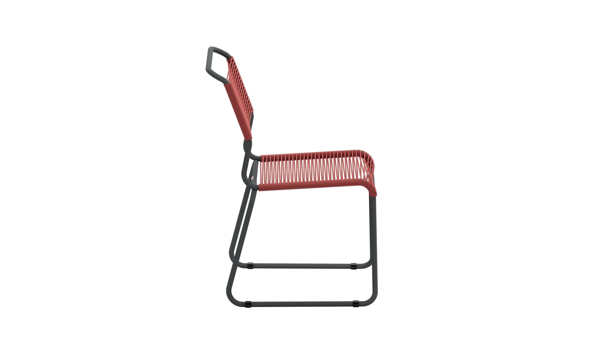 Eleganter Spaghettistuhl Säntis mit Kufen, ideal für den Garten. Hergestellt aus robustem, wetterfestem Material für langanhaltenden Komfort.