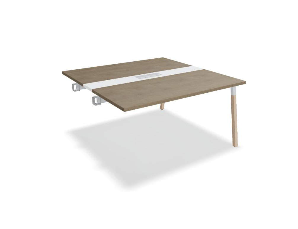 Ogi W SW44L - Konferenztisch mit Holzbeinen in Honigeiche präsentiert im Onlineshop von KAQTU Design AG. Konferenztisch ist von Mdd