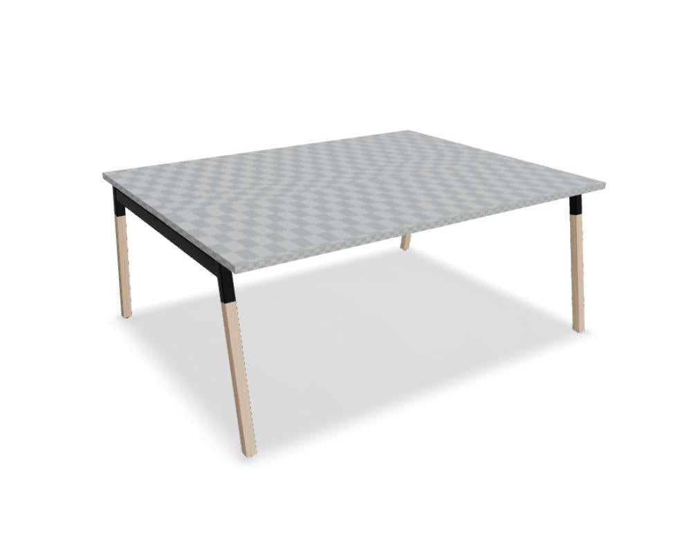 Ogi W SW48 - Konferenztisch mit Holzbeinen in Honigeiche präsentiert im Onlineshop von KAQTU Design AG. Konferenztisch ist von Mdd