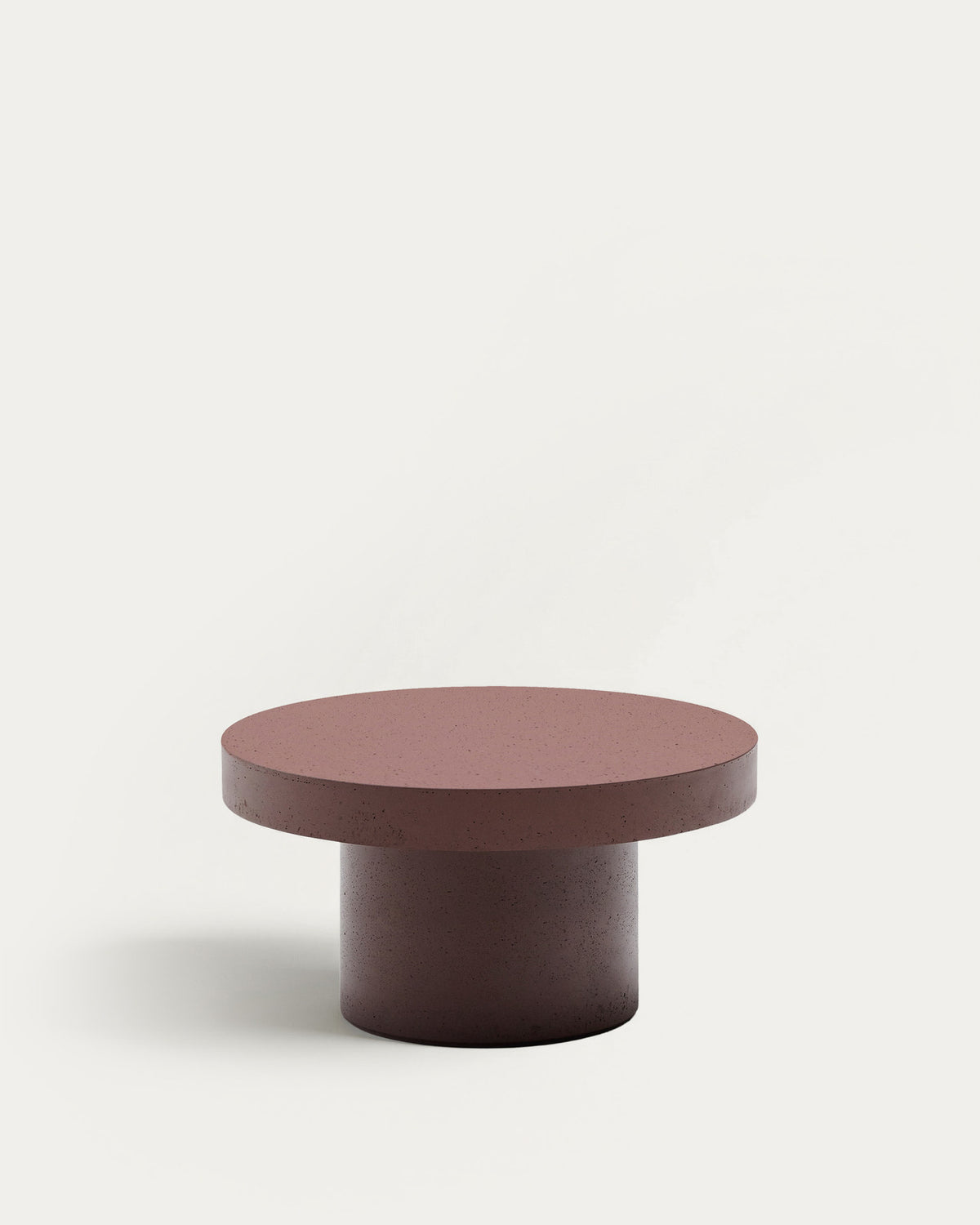 Couchtisch Aiguablava aus Zement in Terrakotta Ø 90 cm in präsentiert im Onlineshop von KAQTU Design AG. Loungetisch ist von Kave Home