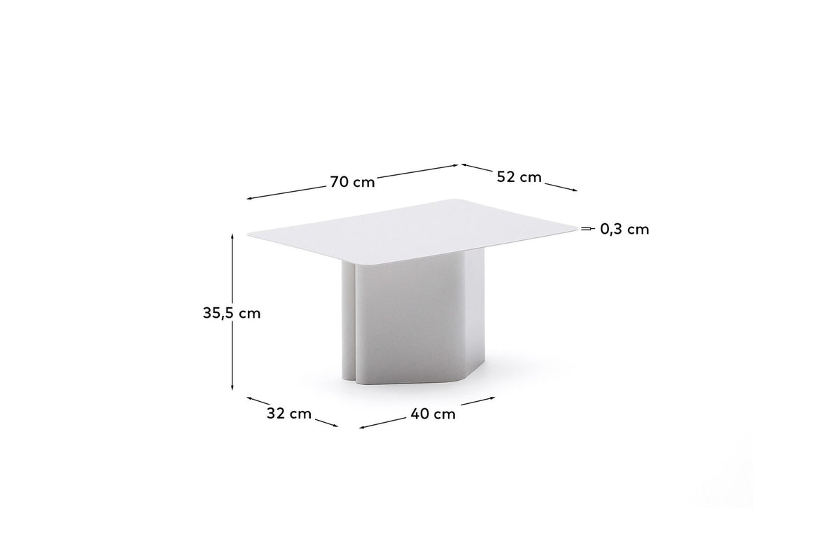 Couchtisch Arvin aus Eisen in Grau 70 x 52 cm in Grau präsentiert im Onlineshop von KAQTU Design AG. Couchtisch ist von Kave Home