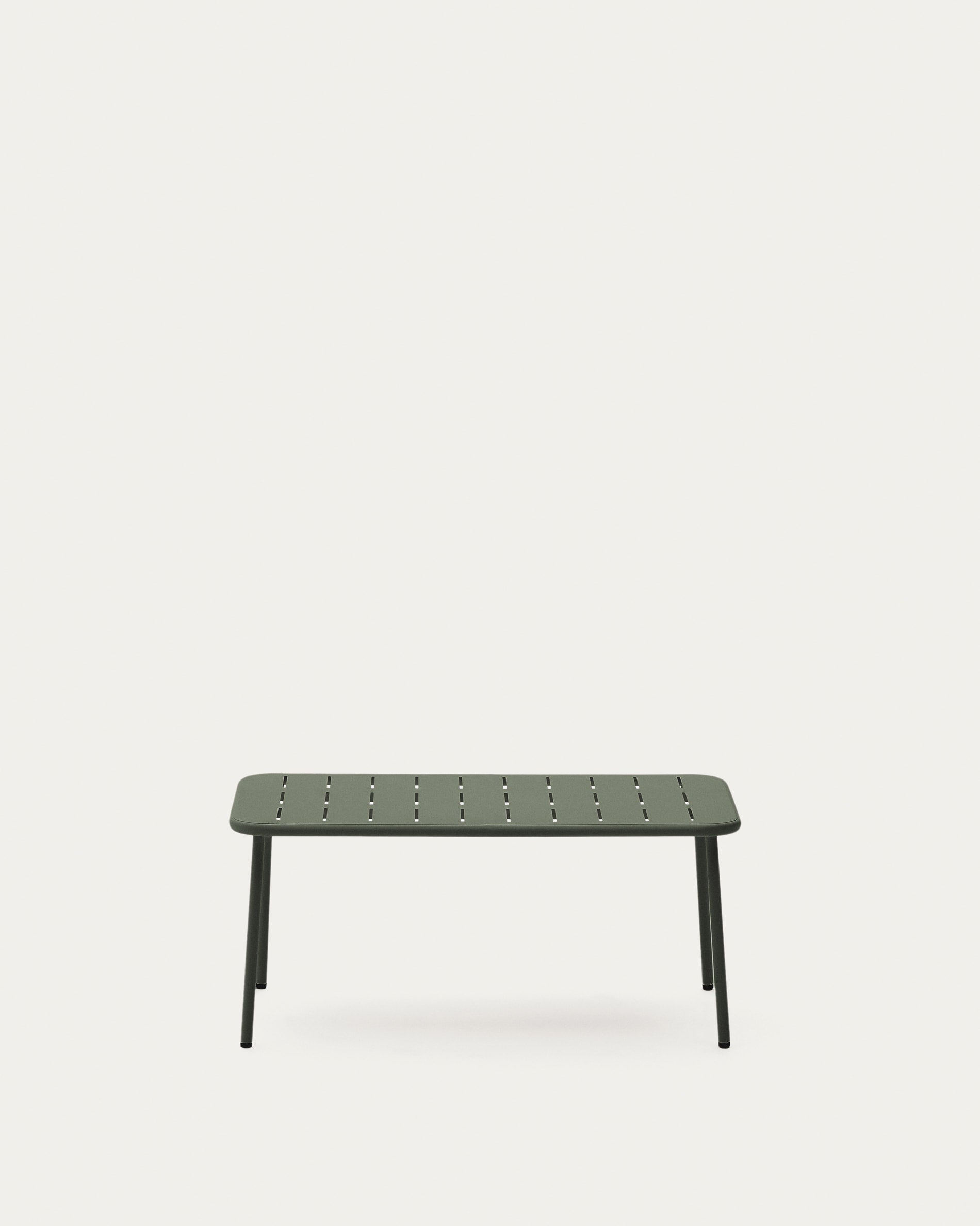 Eleganter Couchtisch Zivia aus grün verzinktem Stahl, ideal für Innen- und Aussenbereiche, robust und pflegeleicht.