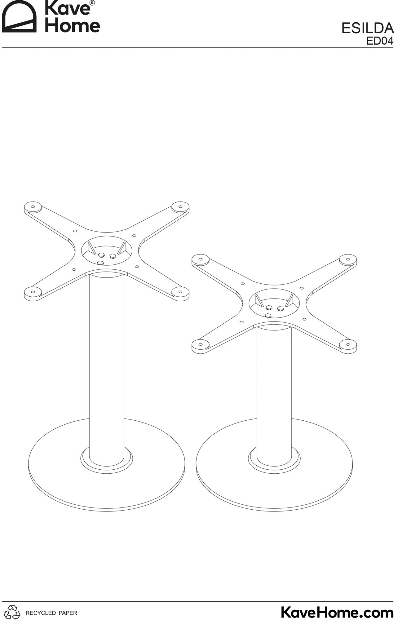 Entdecken Sie das stilvolle Bartischbein Esilda von Kave Home. Mit robuster Stahlbasis und eleganter grüner Lackierung ist es ideal für Innen- und Außenbereiche.