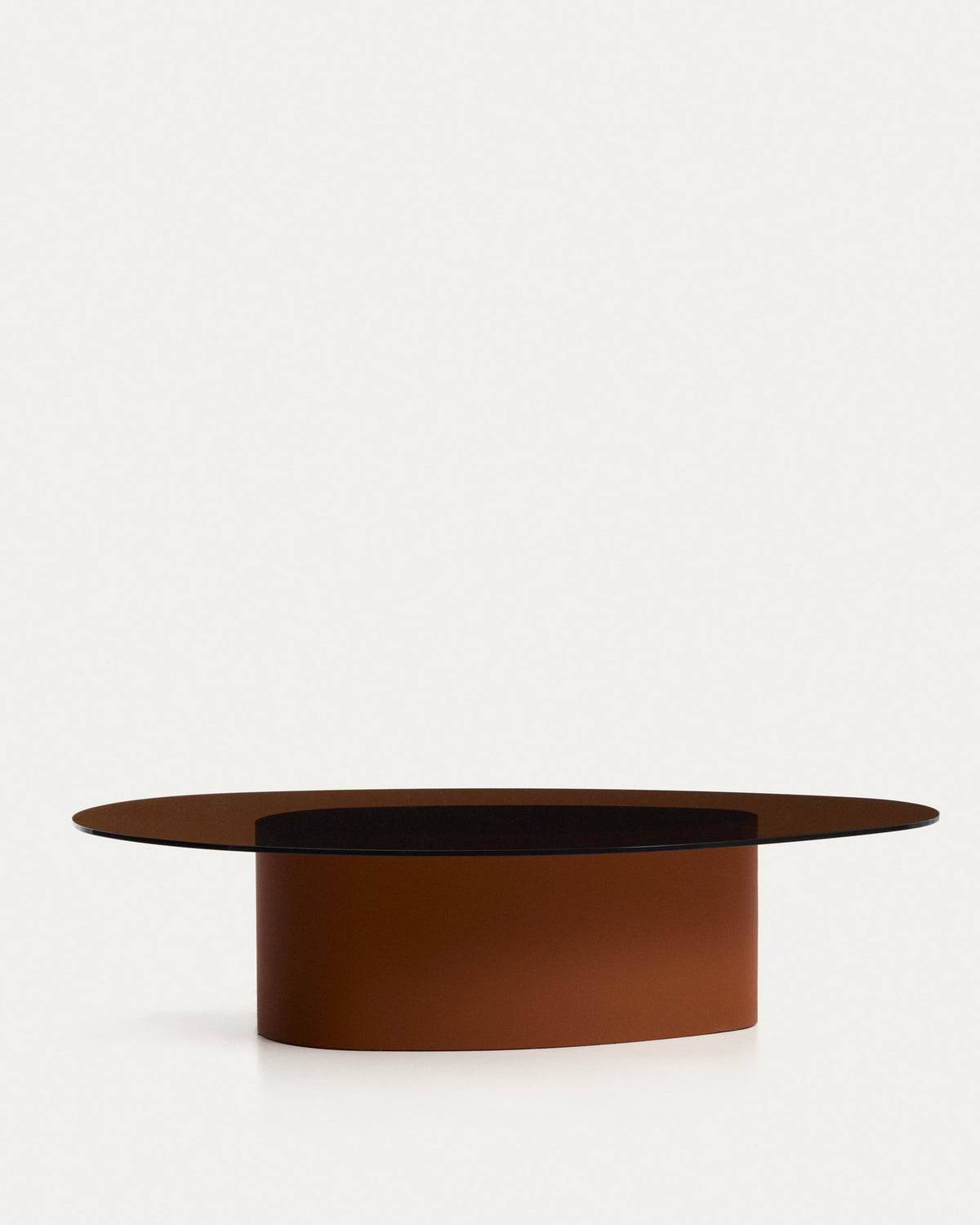 Couchtisch Olir aus gehärtetem Glas und braunem Stahl 140 x 80 cm in Braun präsentiert im Onlineshop von KAQTU Design AG. Couchtisch ist von Kave Home