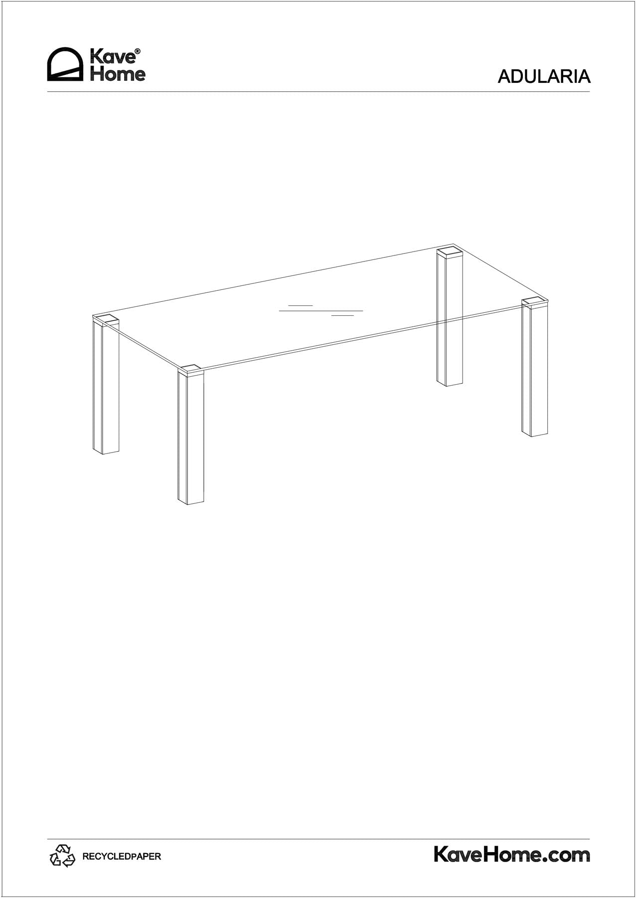 Tisch Adularia aus durchsichtigem Einscheiben-Sicherheitsglas, 200 x 100 cm in Transparent präsentiert im Onlineshop von KAQTU Design AG. Esstisch ist von Kave Home