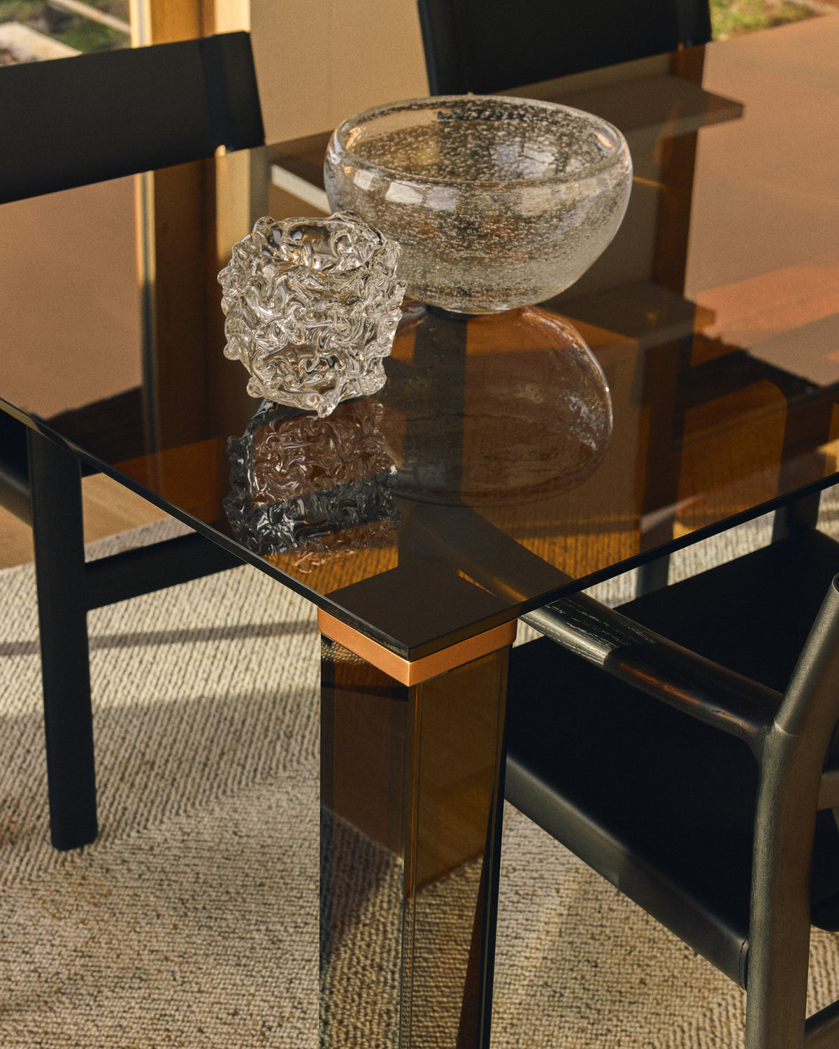 Tisch Adularia aus braunem Einscheiben-Sicherheitsglas, 200 x 100 cm in Braun präsentiert im Onlineshop von KAQTU Design AG. Esstisch ist von Kave Home