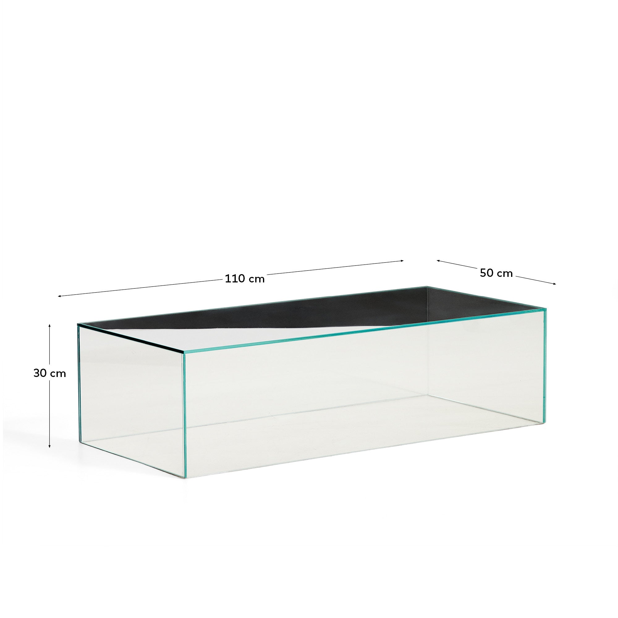 Couchtisch Orlia aus transparentem gehärtetem Glas, 110 x 50 cm in Transparent präsentiert im Onlineshop von KAQTU Design AG. Couchtisch ist von Kave Home