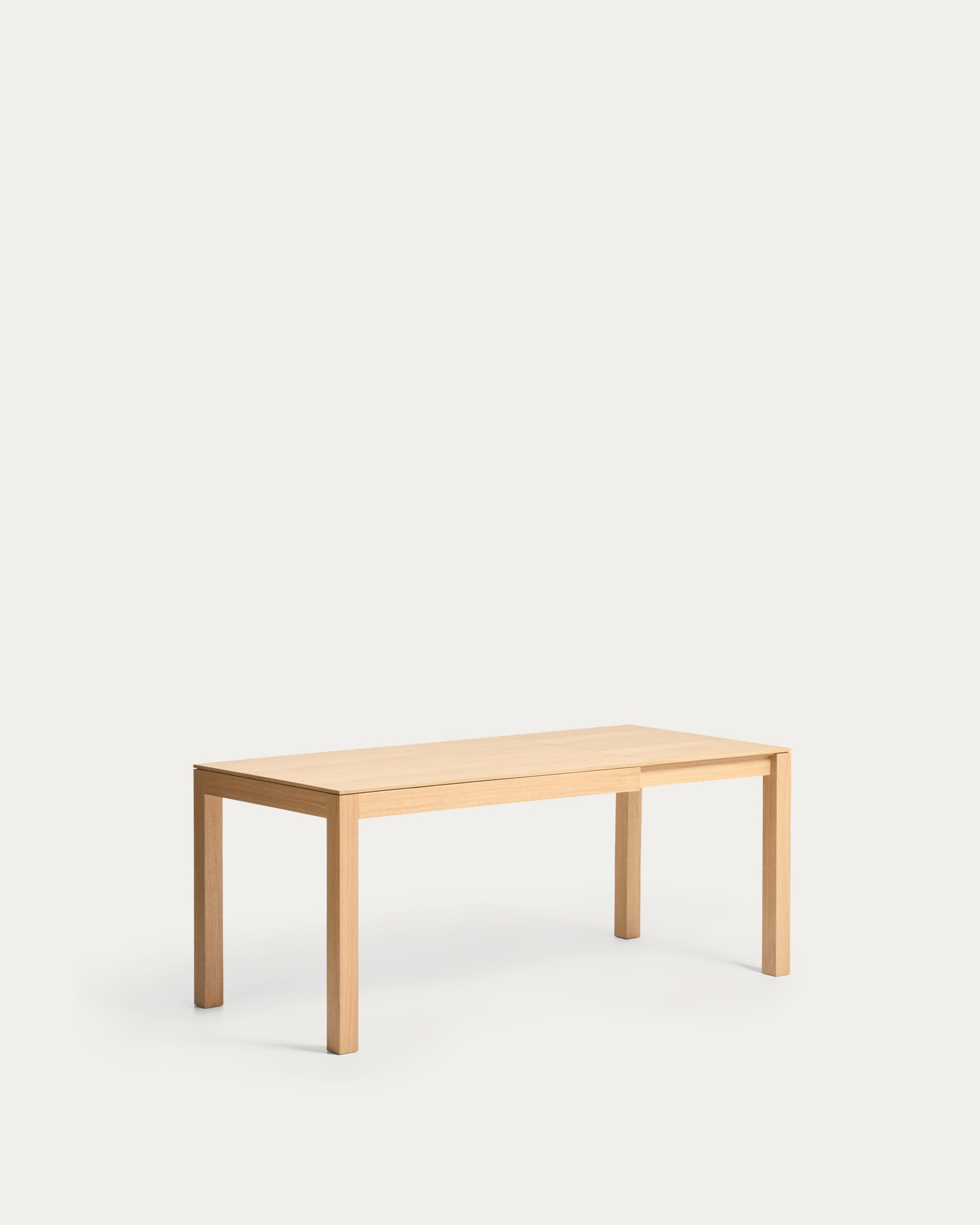 Ausziehtisch Narevi aus Eichenfurnier mit naturfarbenem Finish 130 (190) x 80 cm in Braun präsentiert im Onlineshop von KAQTU Design AG. Esstisch ist von Kave Home